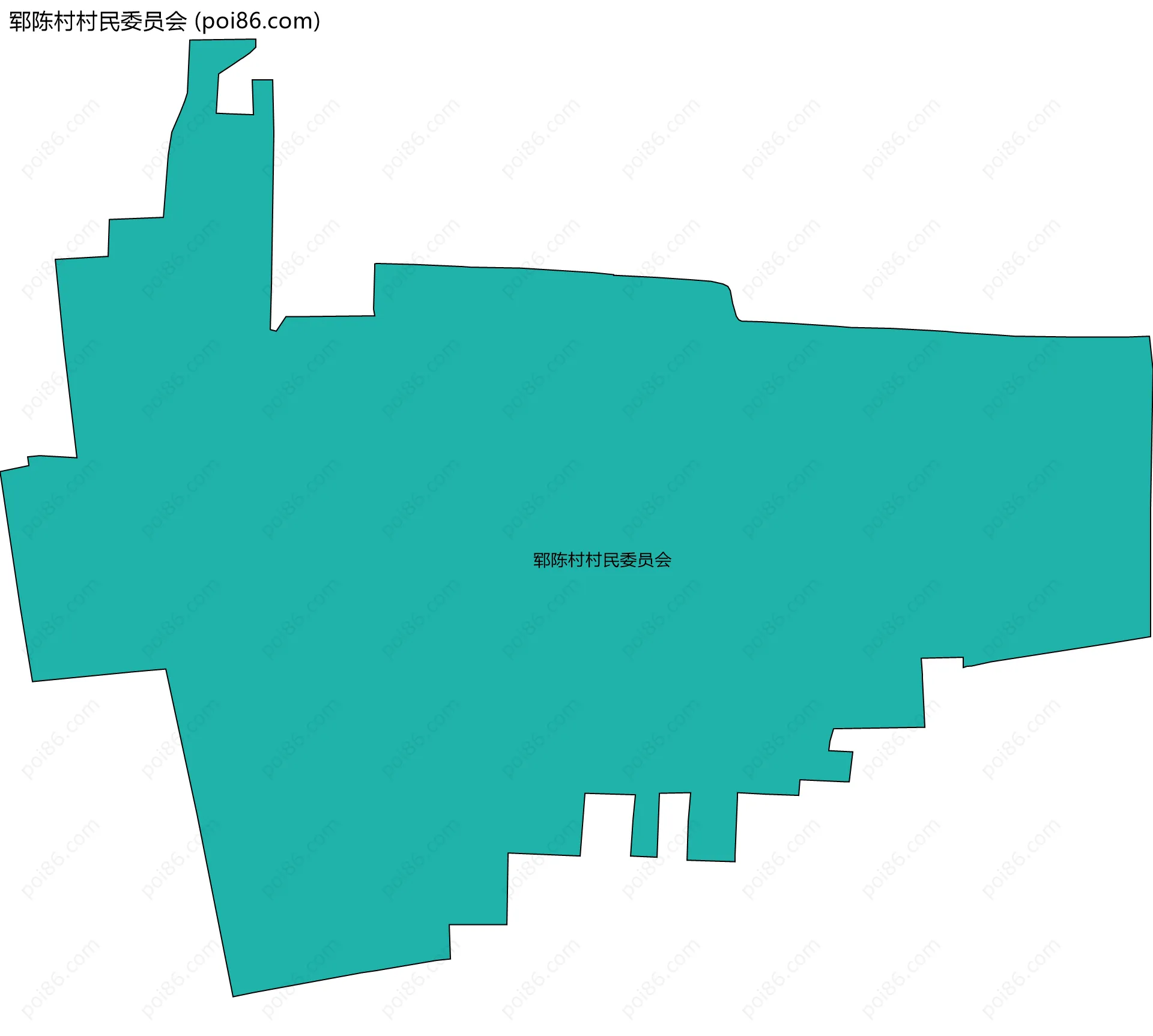 郓陈村村民委员会边界地图