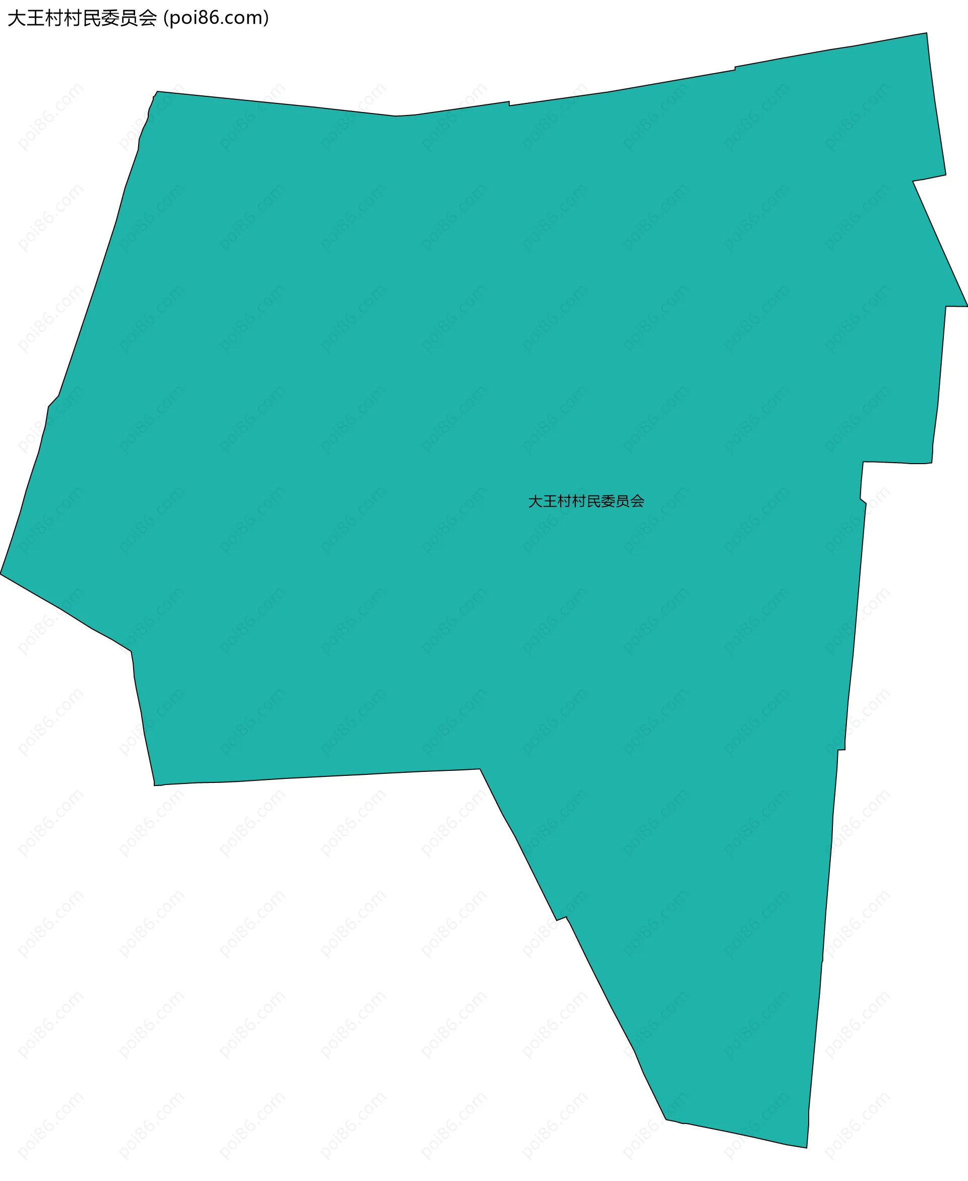 大王村村民委员会边界地图