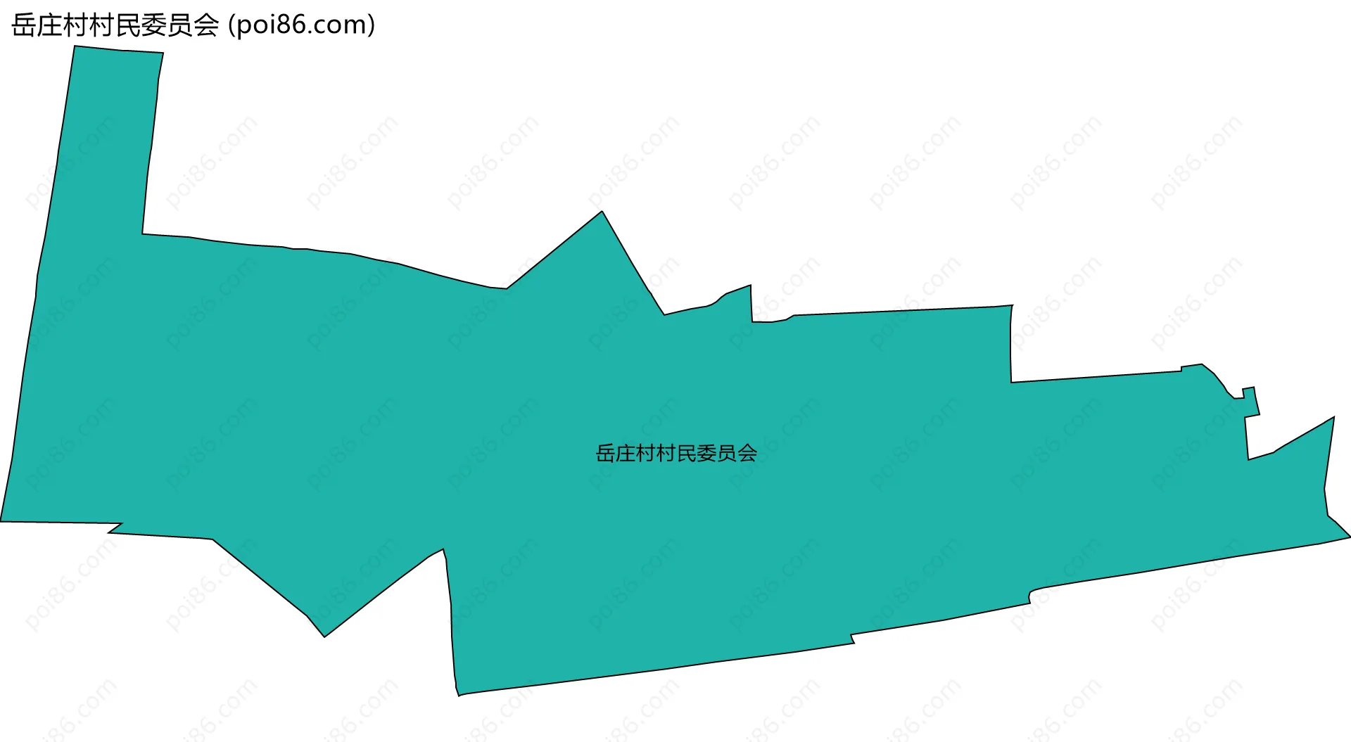 岳庄村村民委员会边界地图