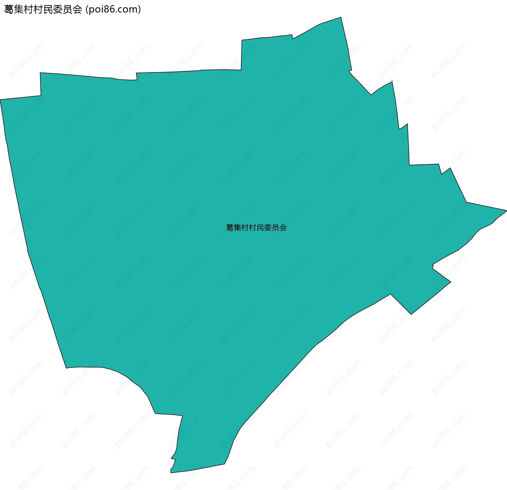 葛集村村民委员会边界地图