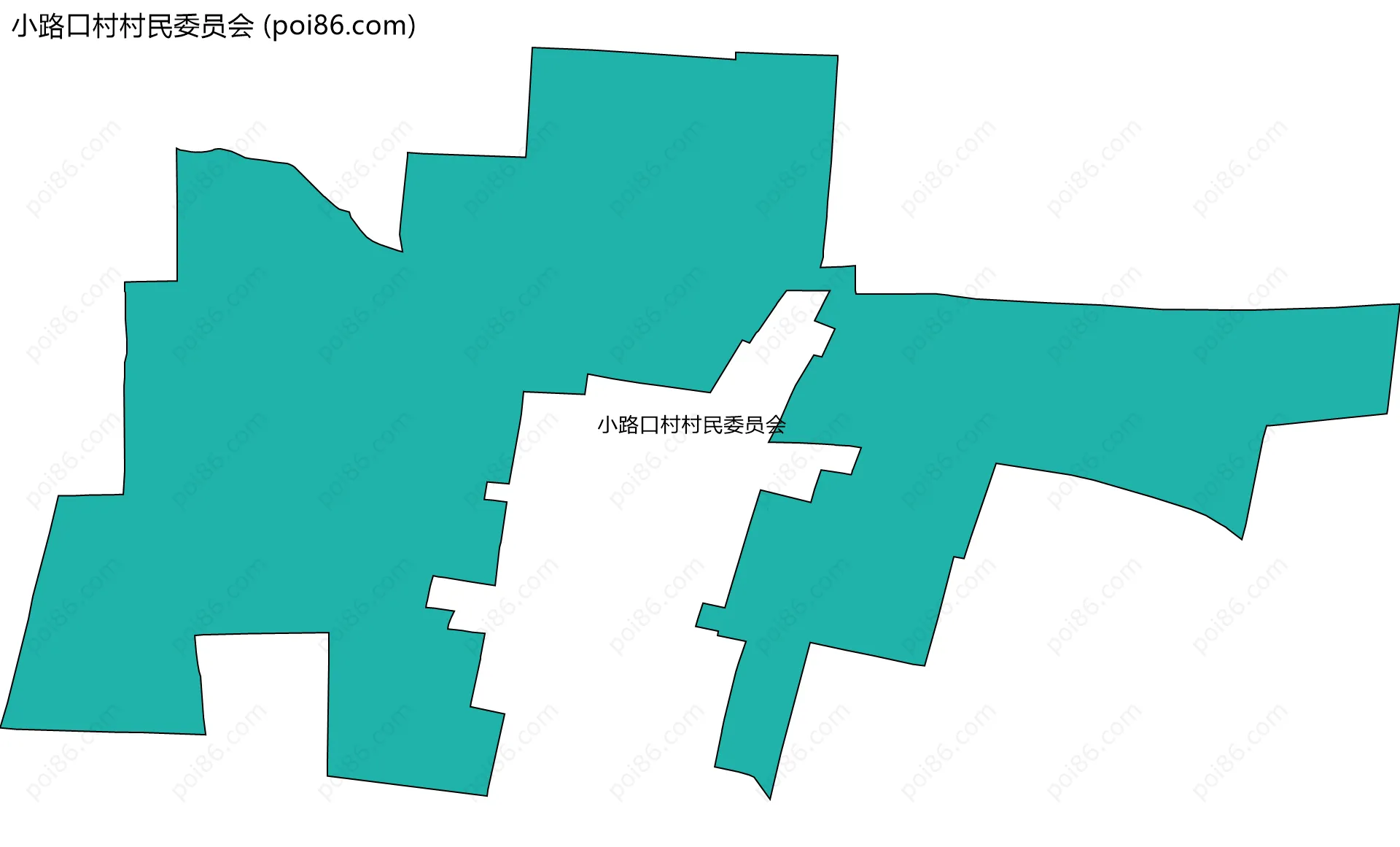 小路口村村民委员会边界地图