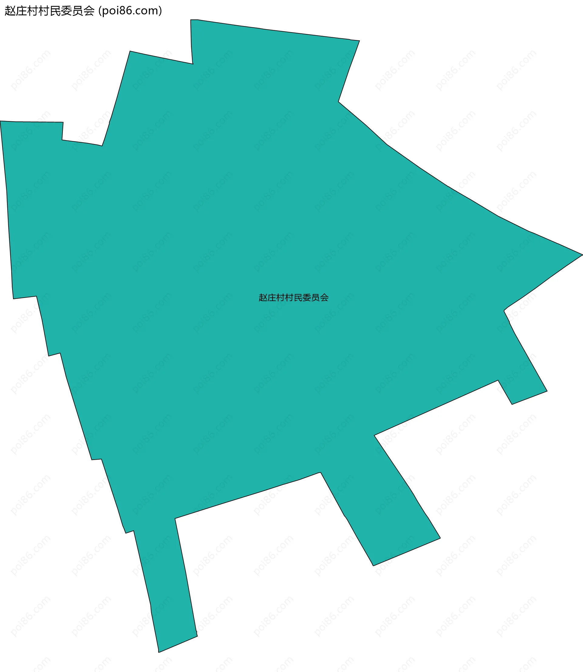 赵庄村村民委员会边界地图