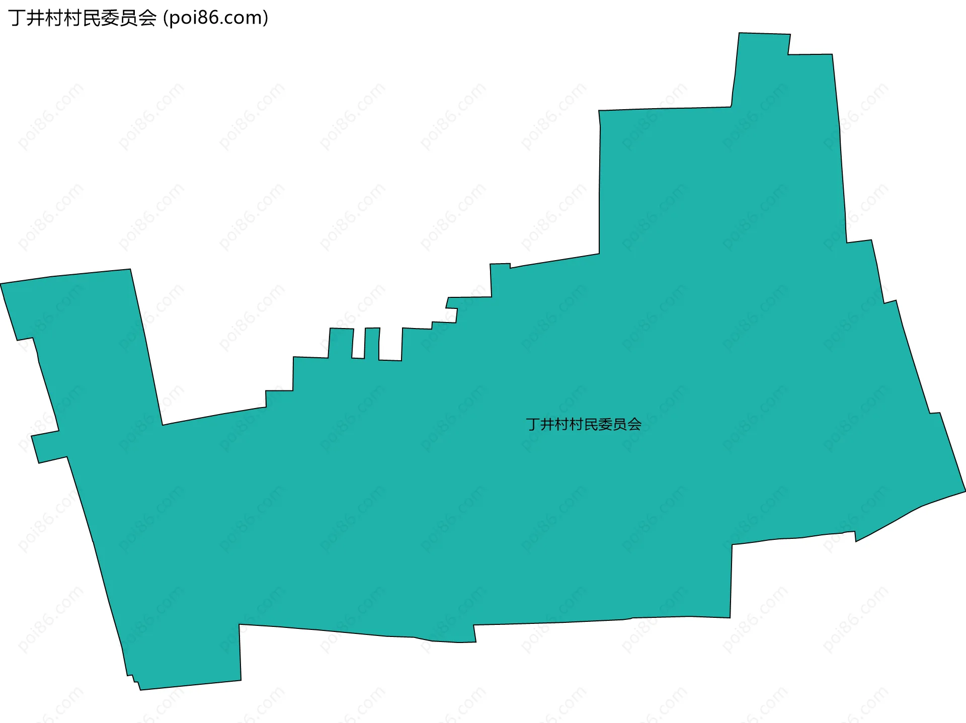 丁井村村民委员会边界地图