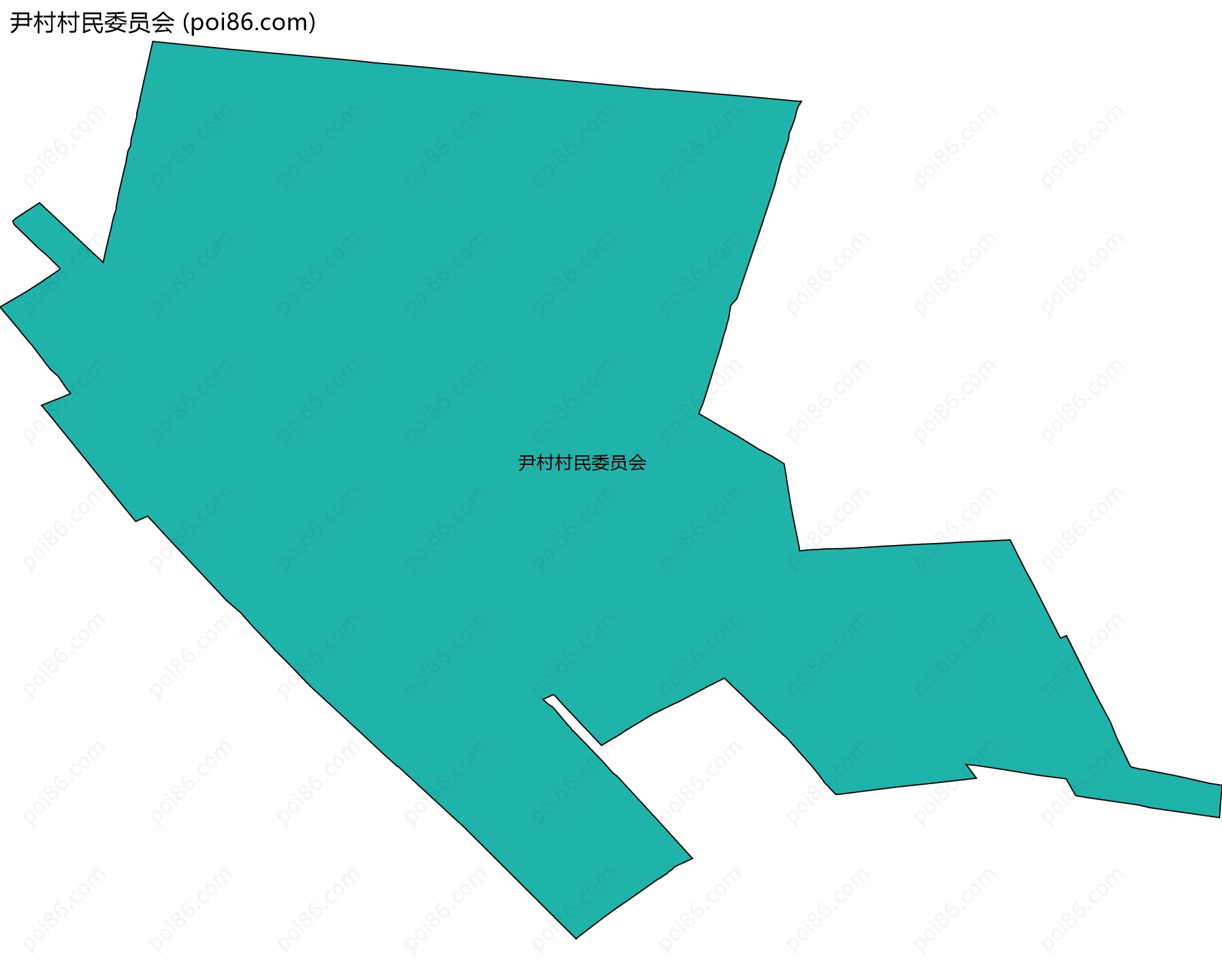 尹村村民委员会边界地图