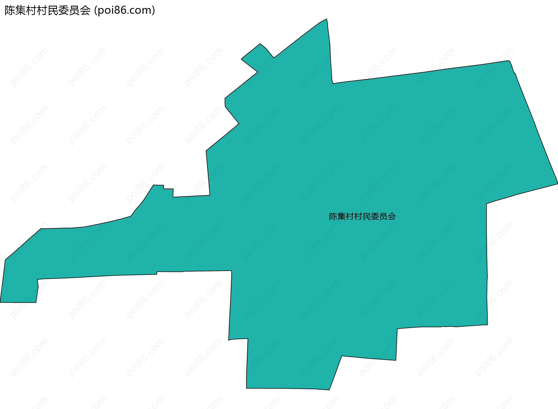 陈集村村民委员会边界地图