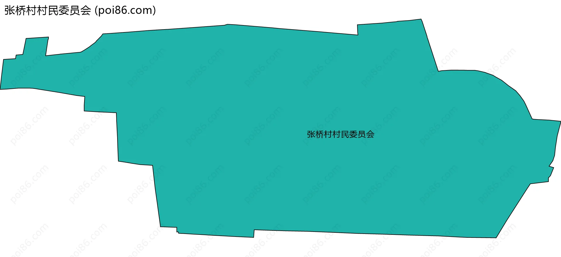 张桥村村民委员会边界地图