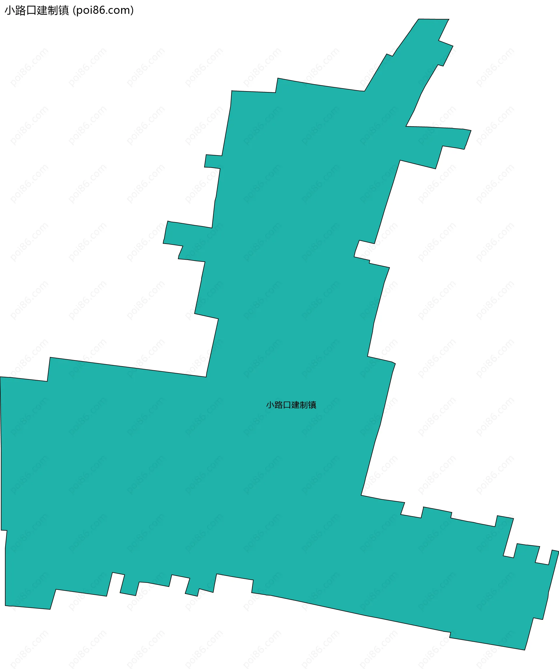 小路口建制镇边界地图