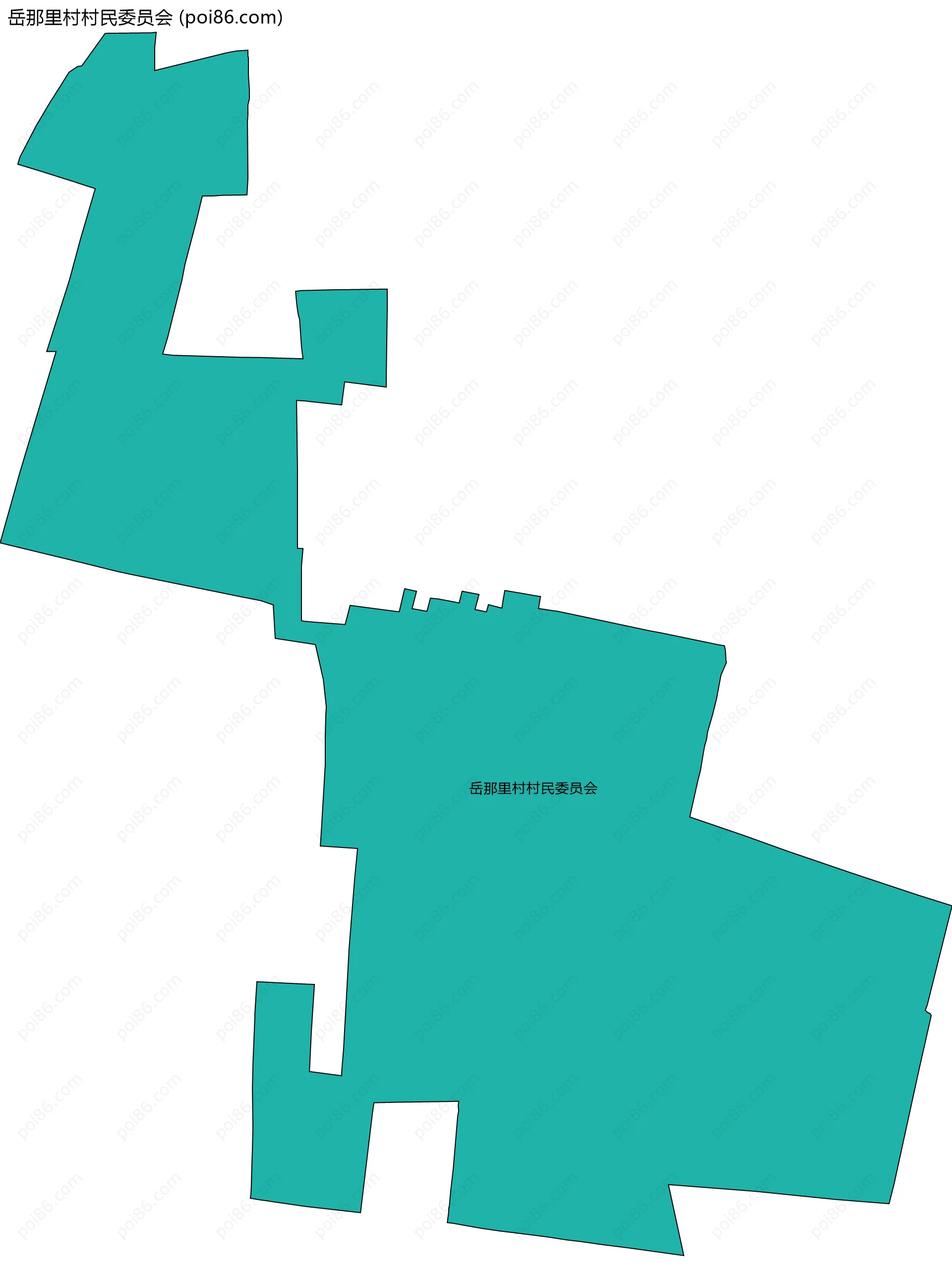 岳那里村村民委员会边界地图