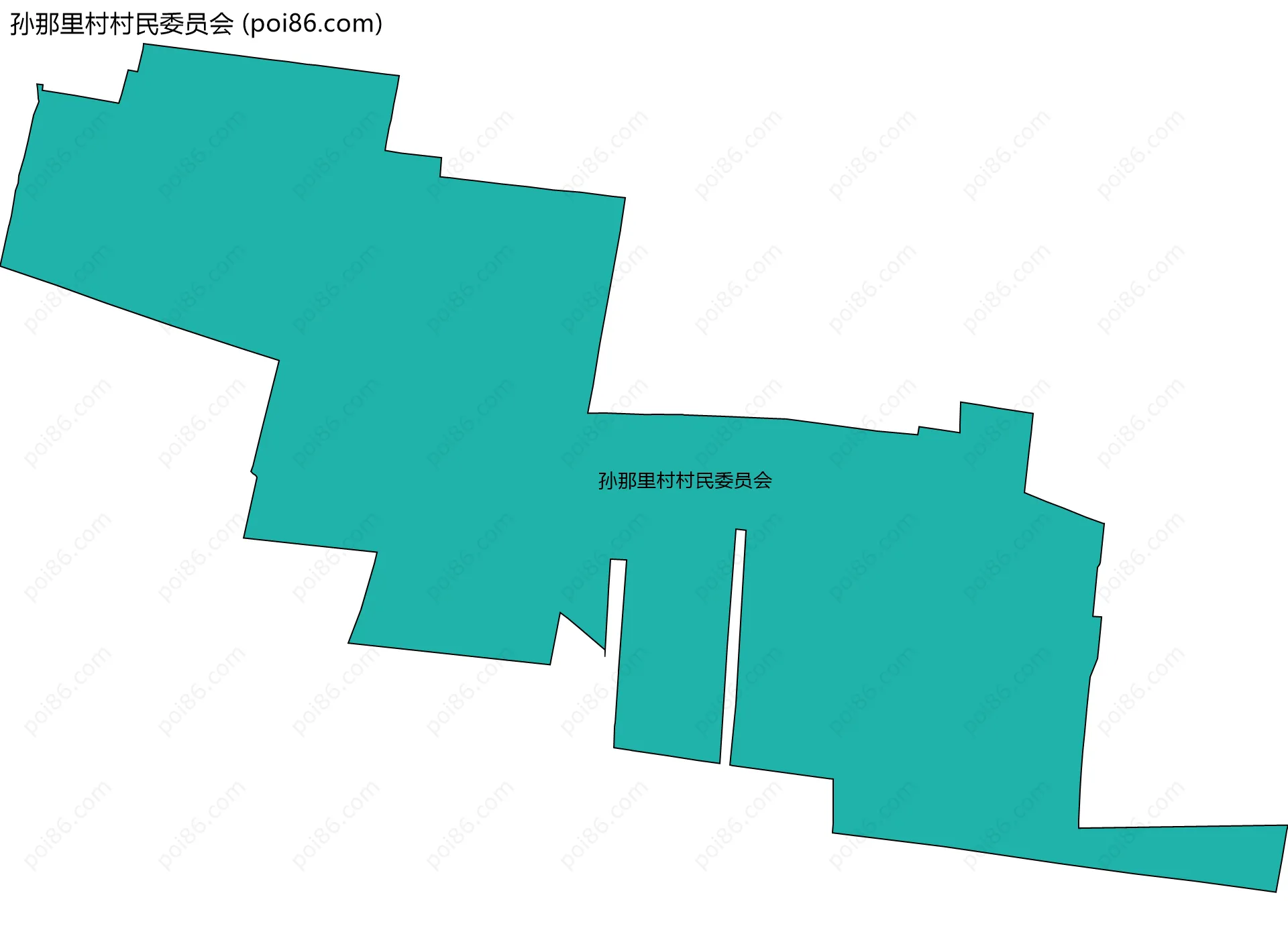 孙那里村村民委员会边界地图