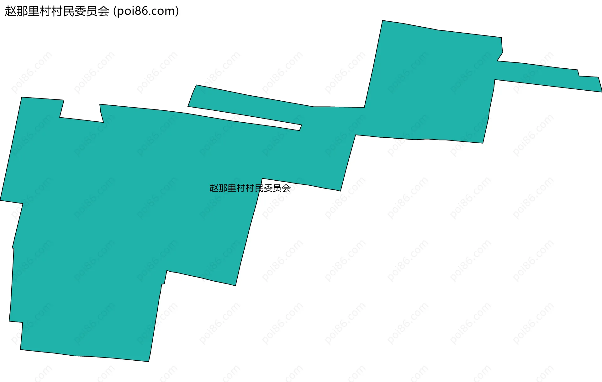 赵那里村村民委员会边界地图