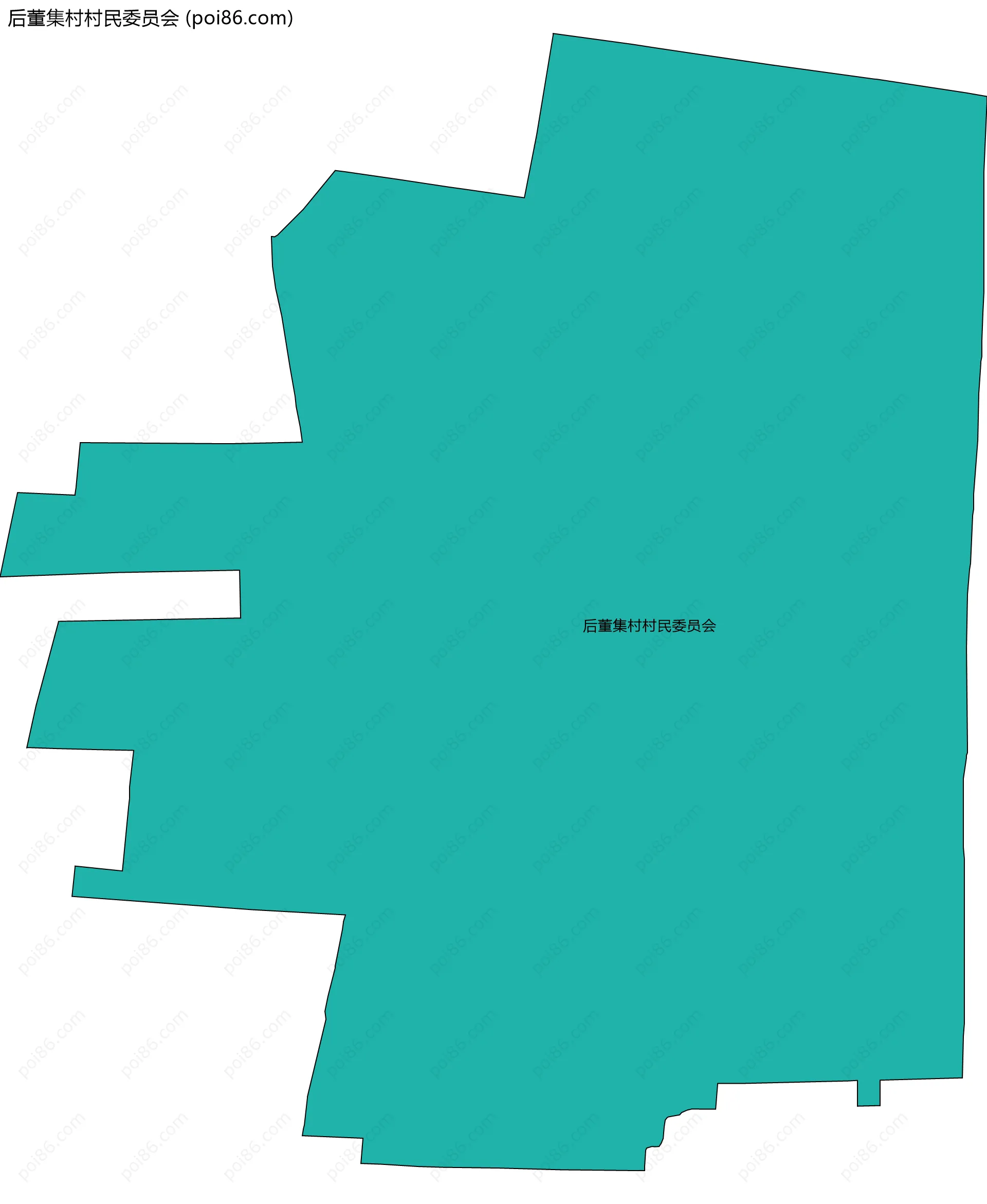 后董集村村民委员会边界地图