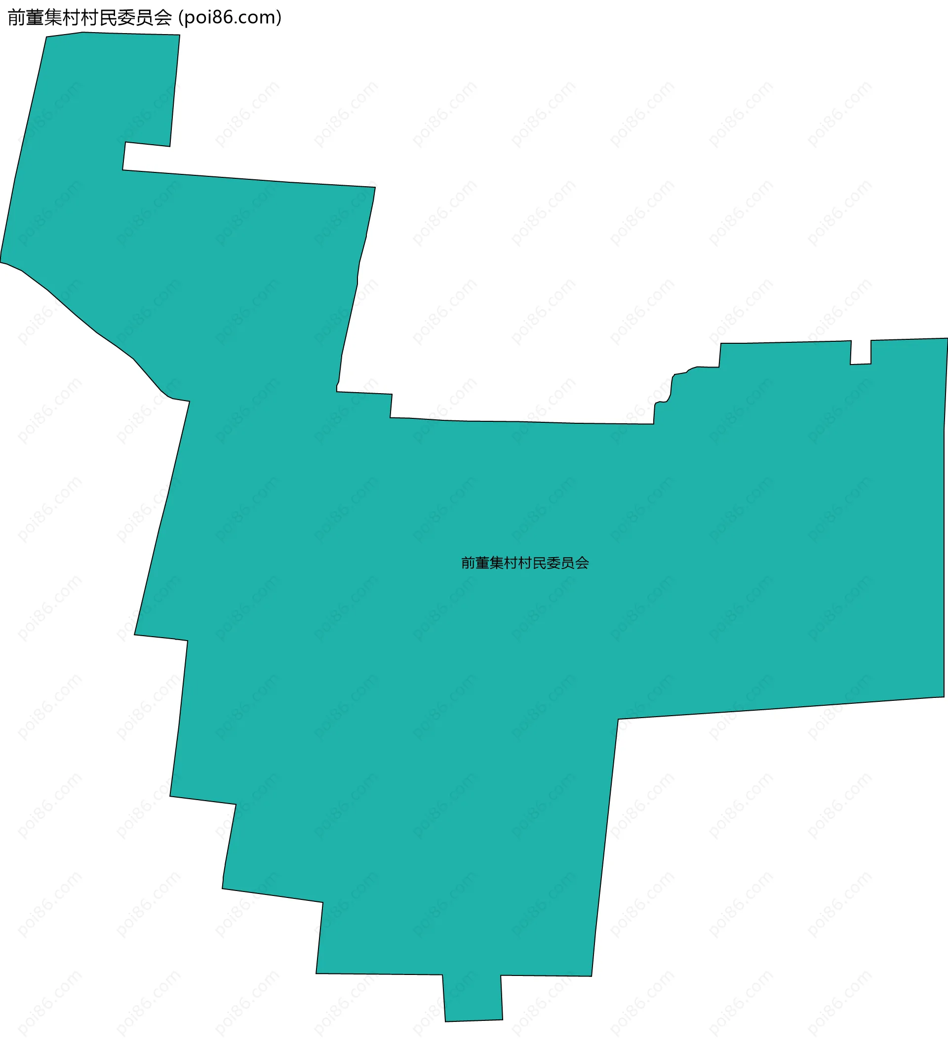 前董集村村民委员会边界地图