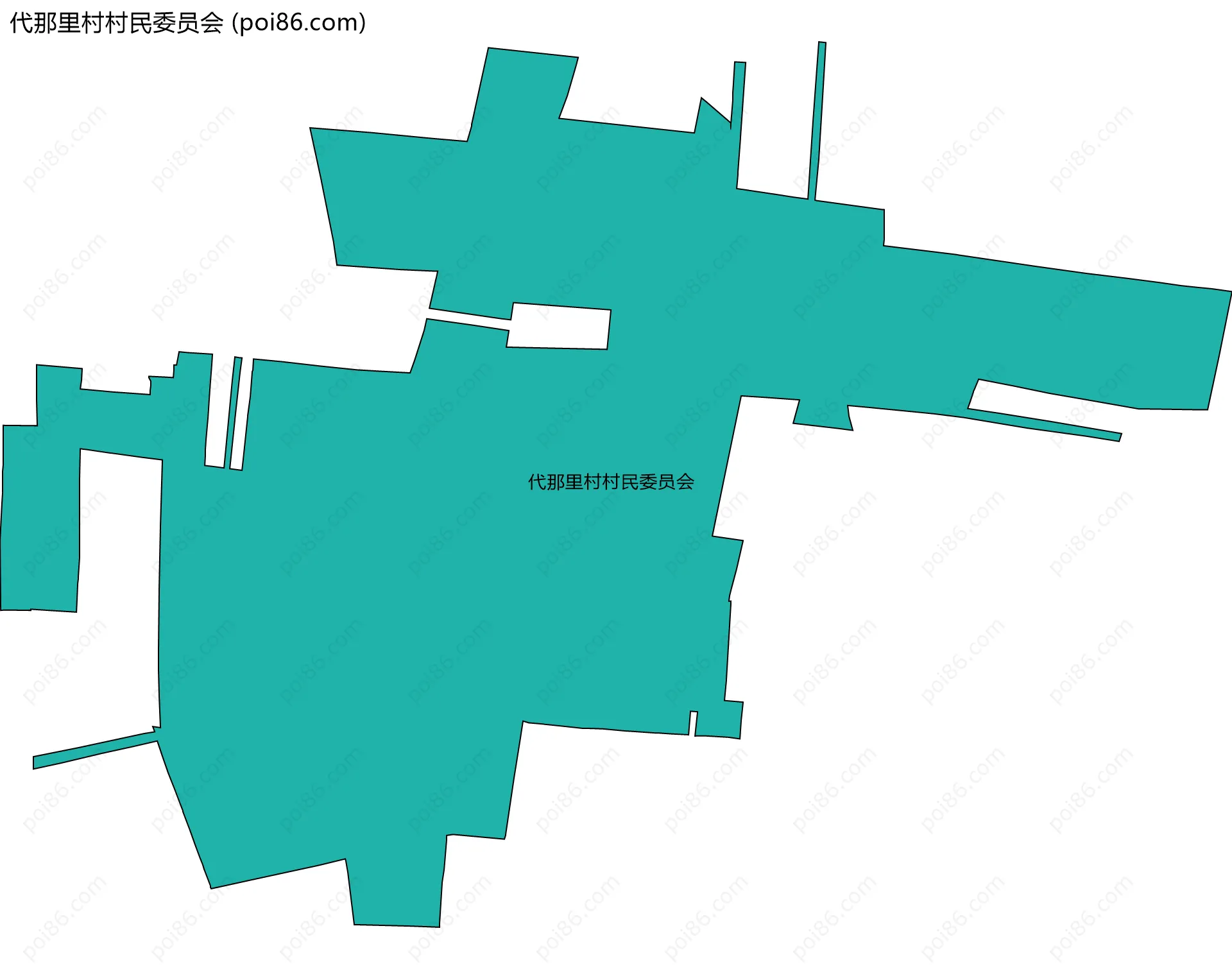 代那里村村民委员会边界地图