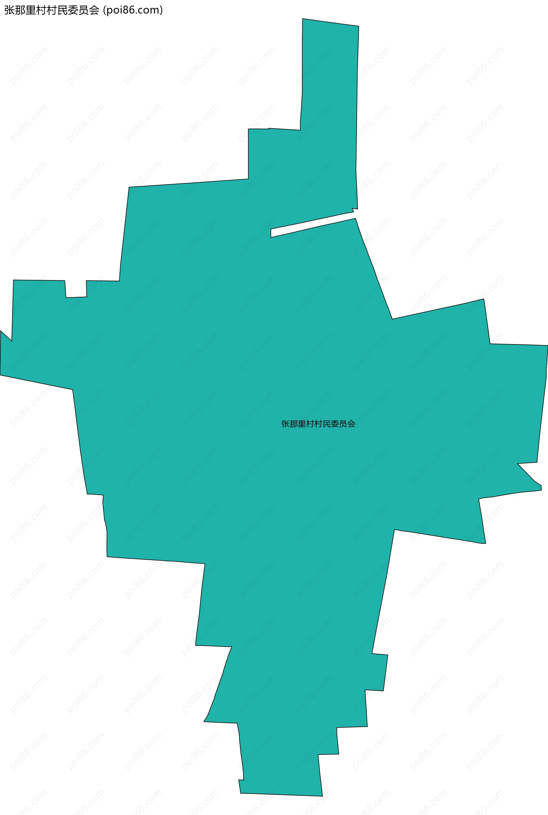 张那里村村民委员会边界地图