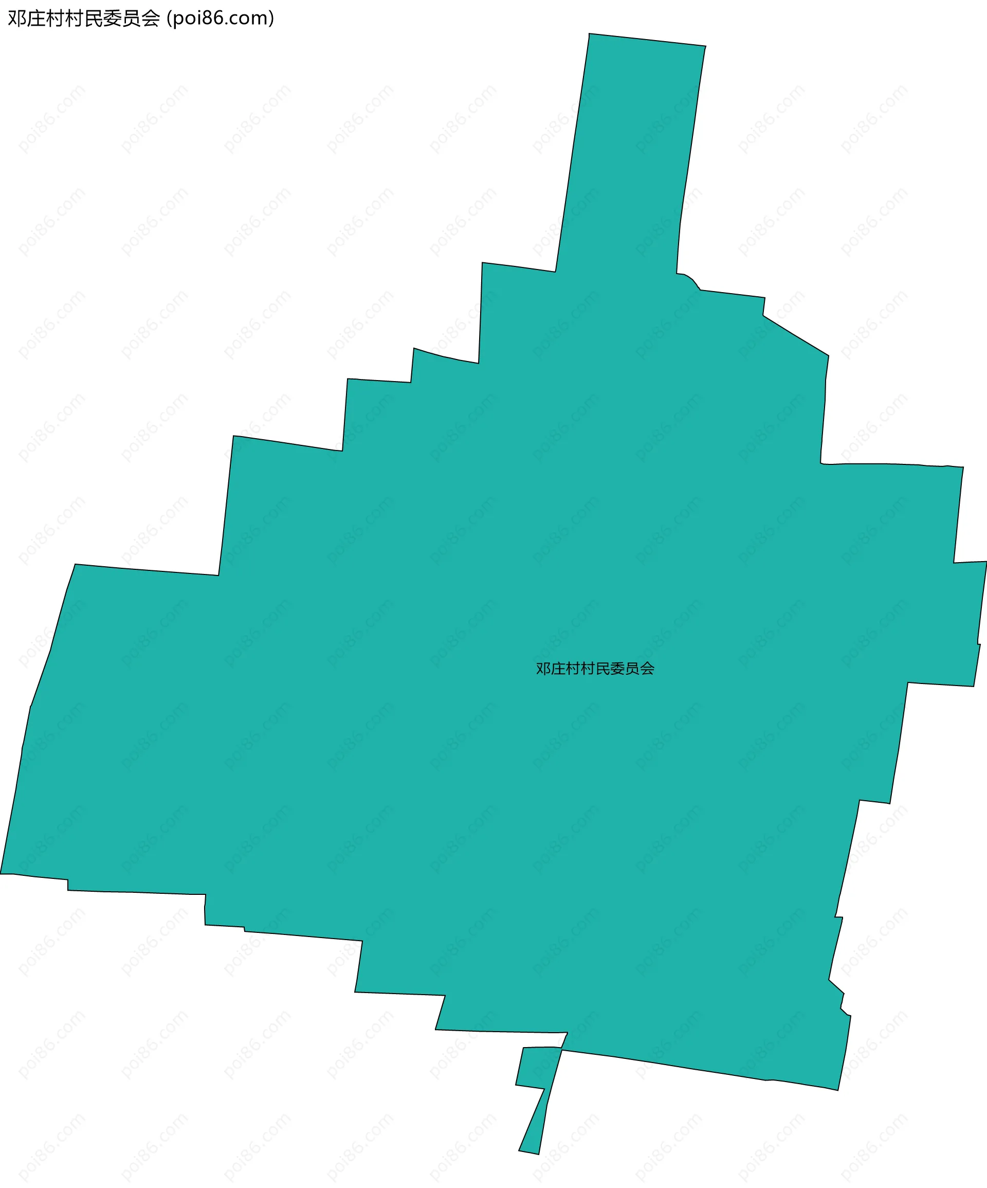 邓庄村村民委员会边界地图