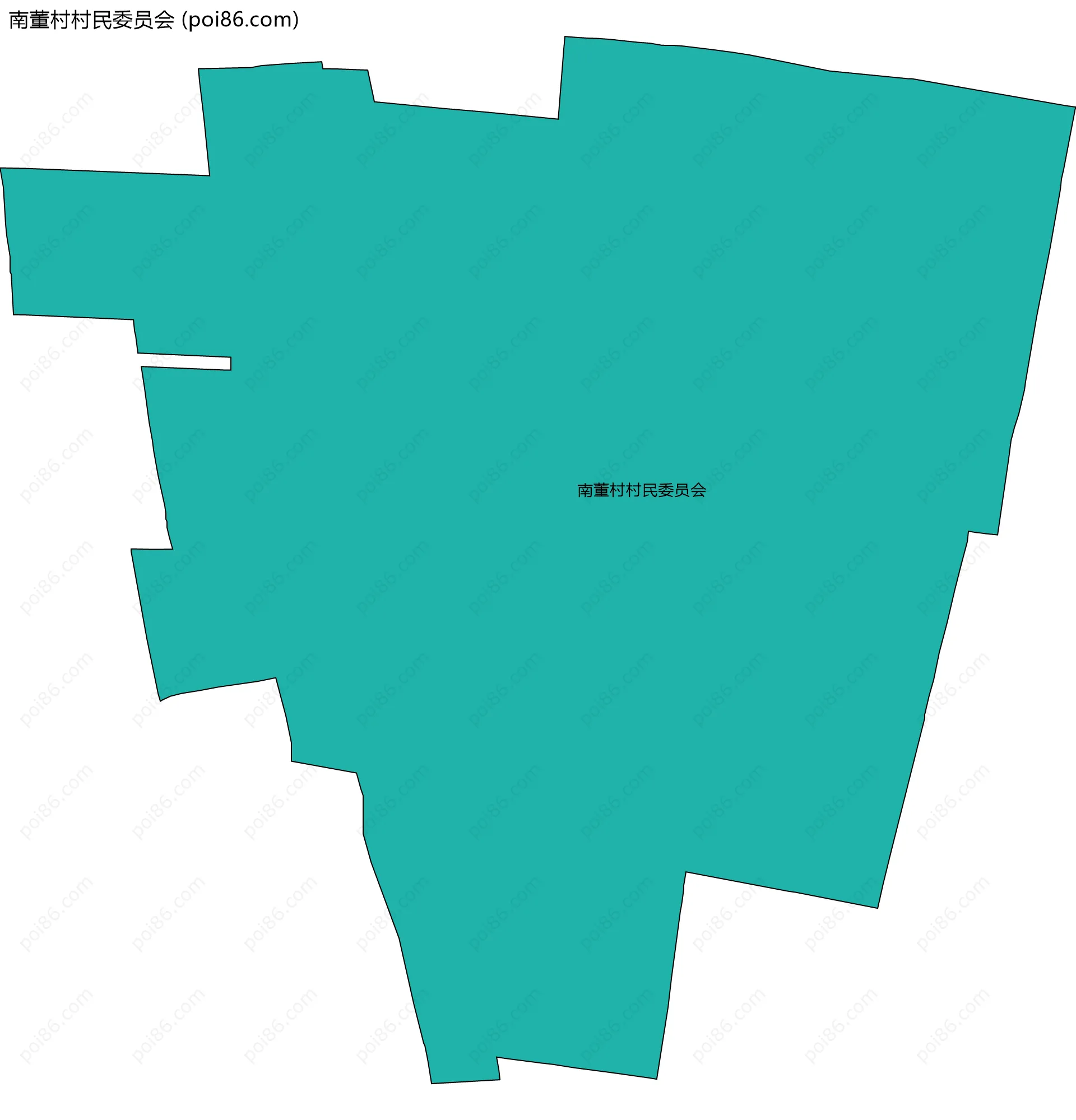 南董村村民委员会边界地图