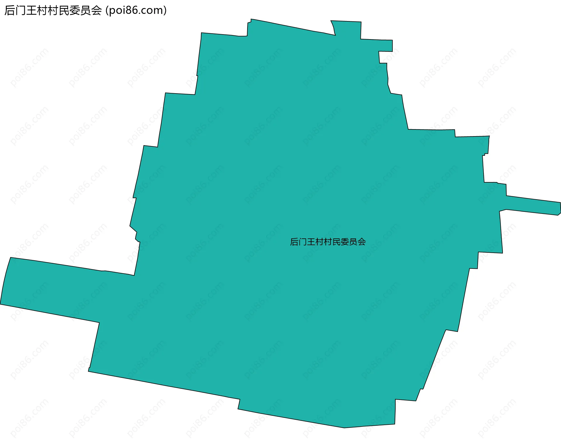 后门王村村民委员会边界地图