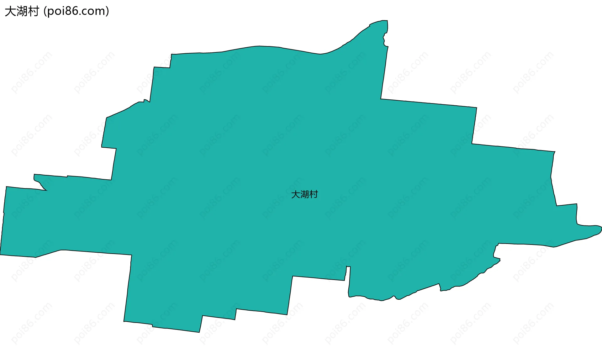 大湖村边界地图