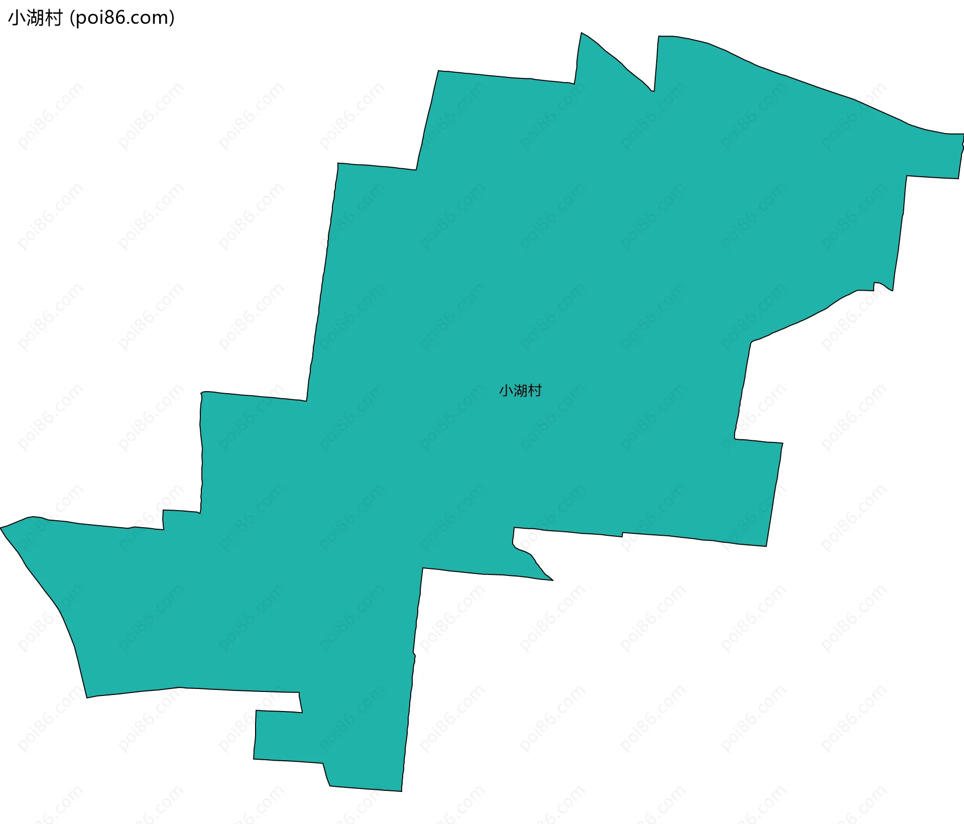 小湖村边界地图