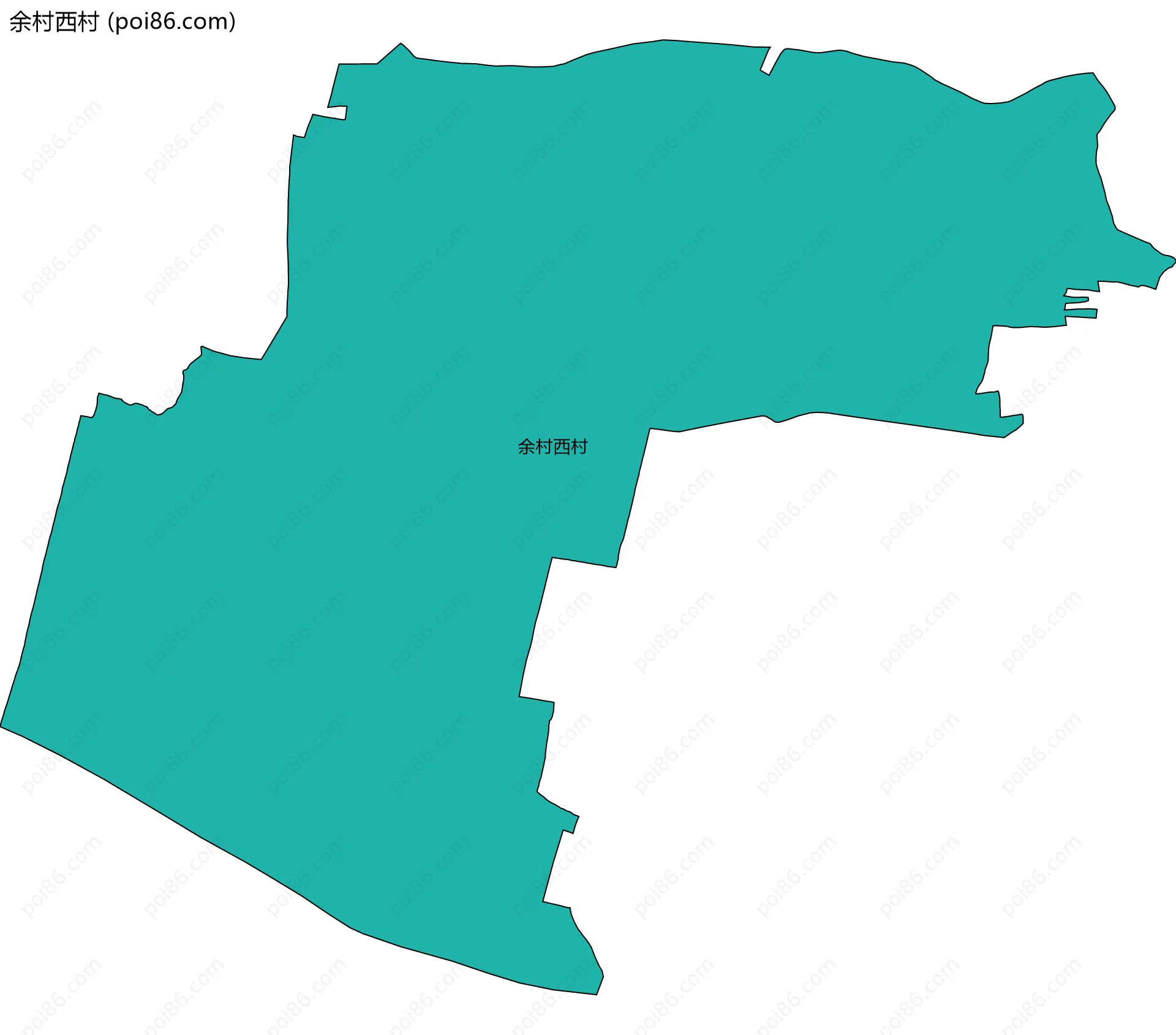 余村西村边界地图