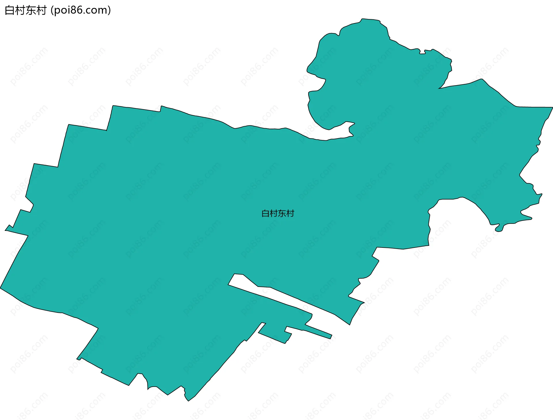 白村东村边界地图