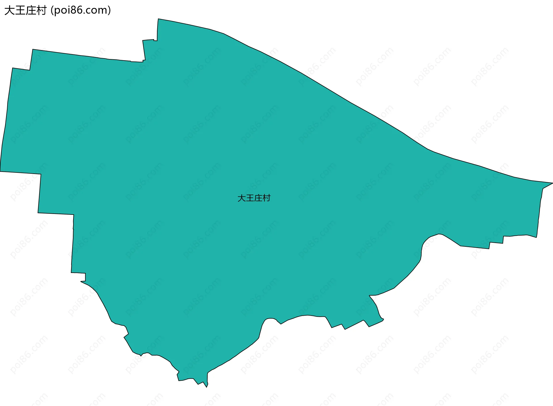 大王庄村边界地图