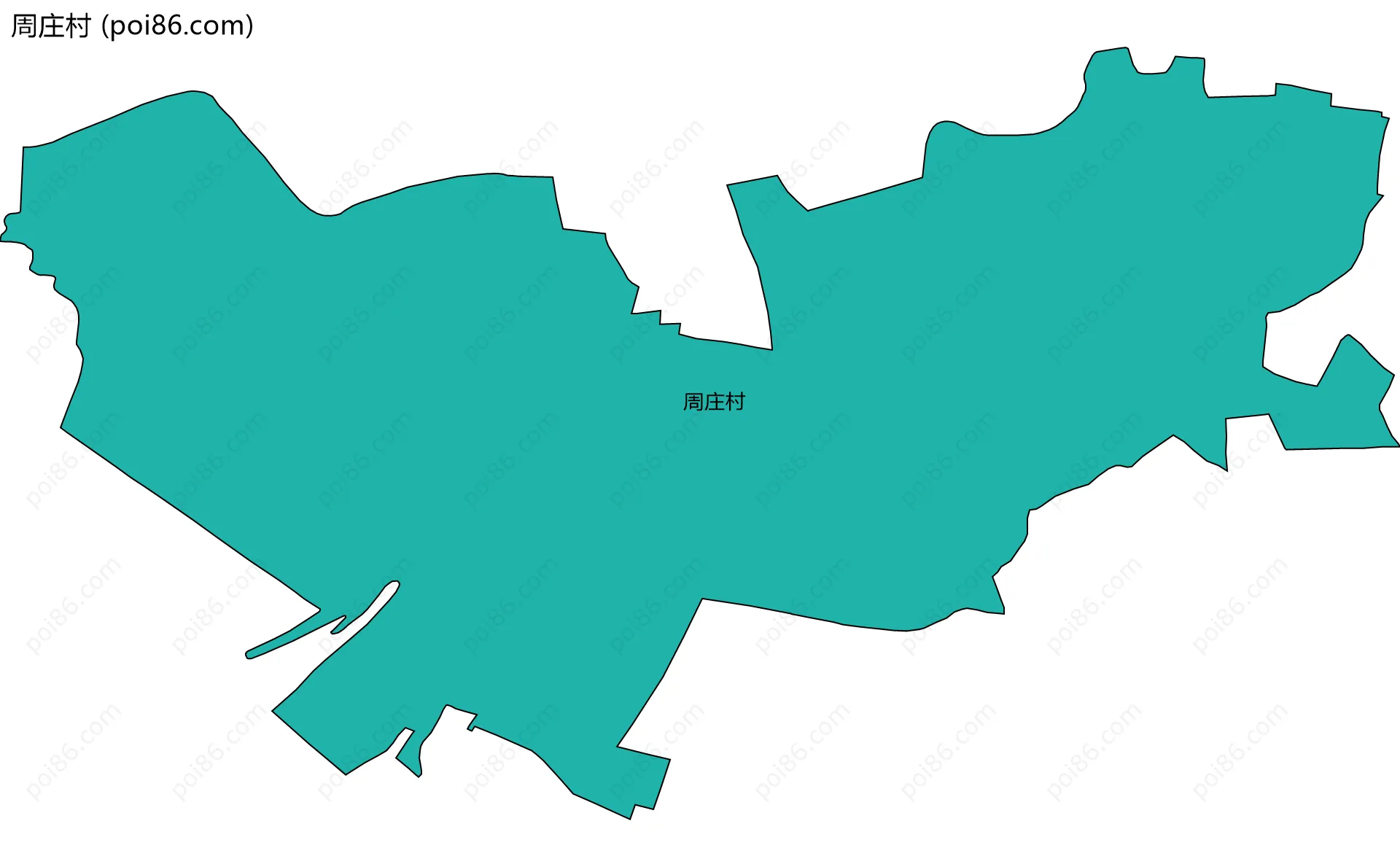 周庄村边界地图