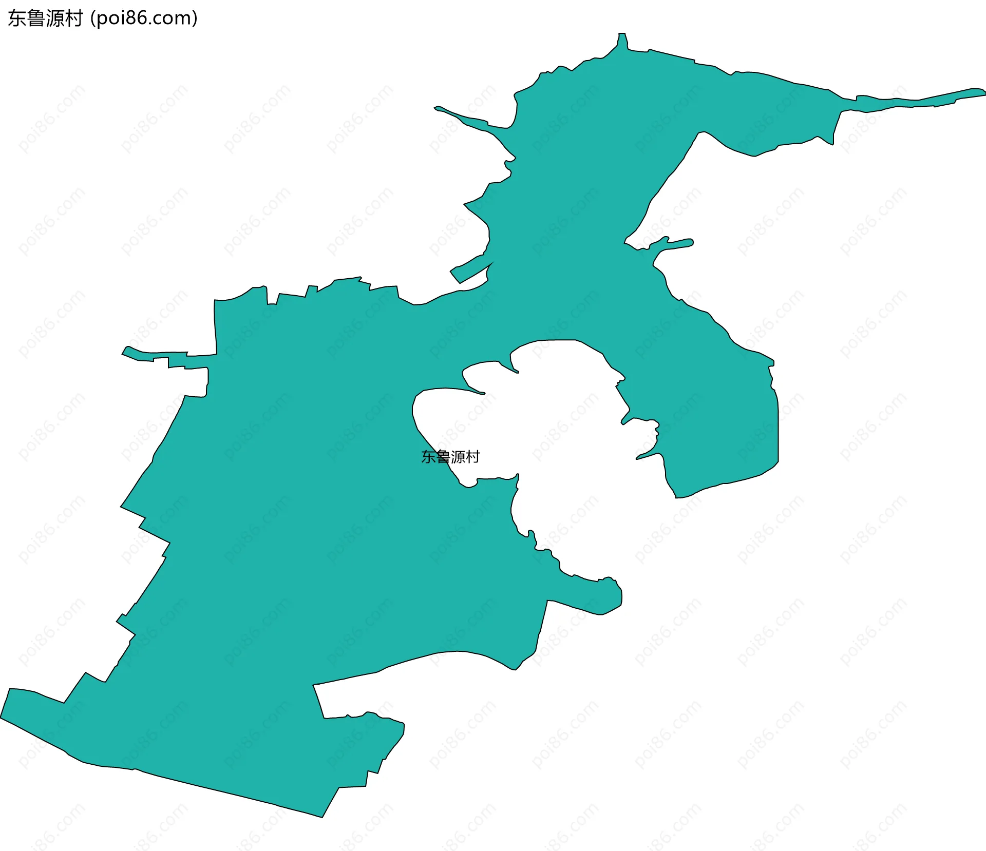 东鲁源村边界地图