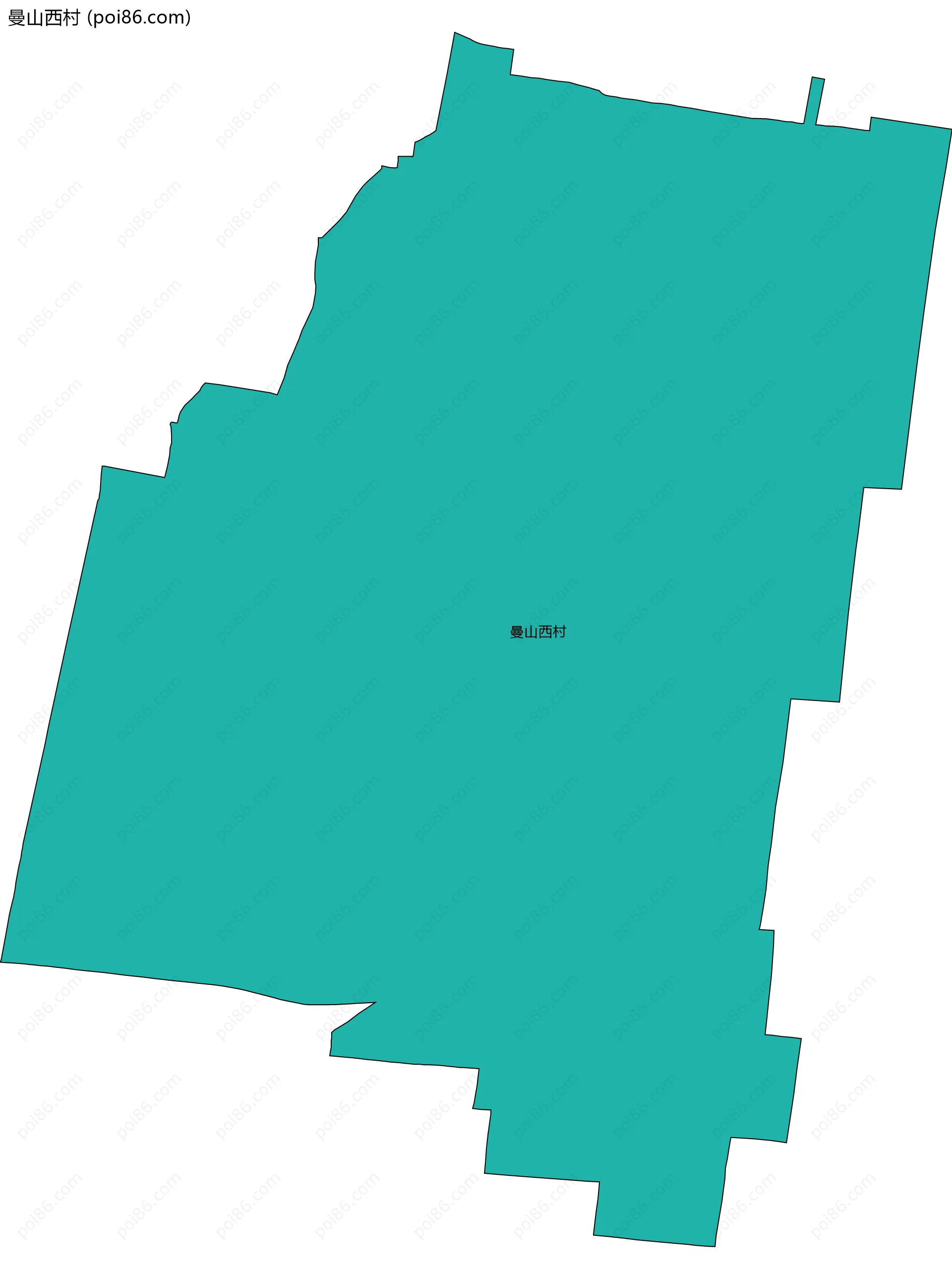 曼山西村边界地图
