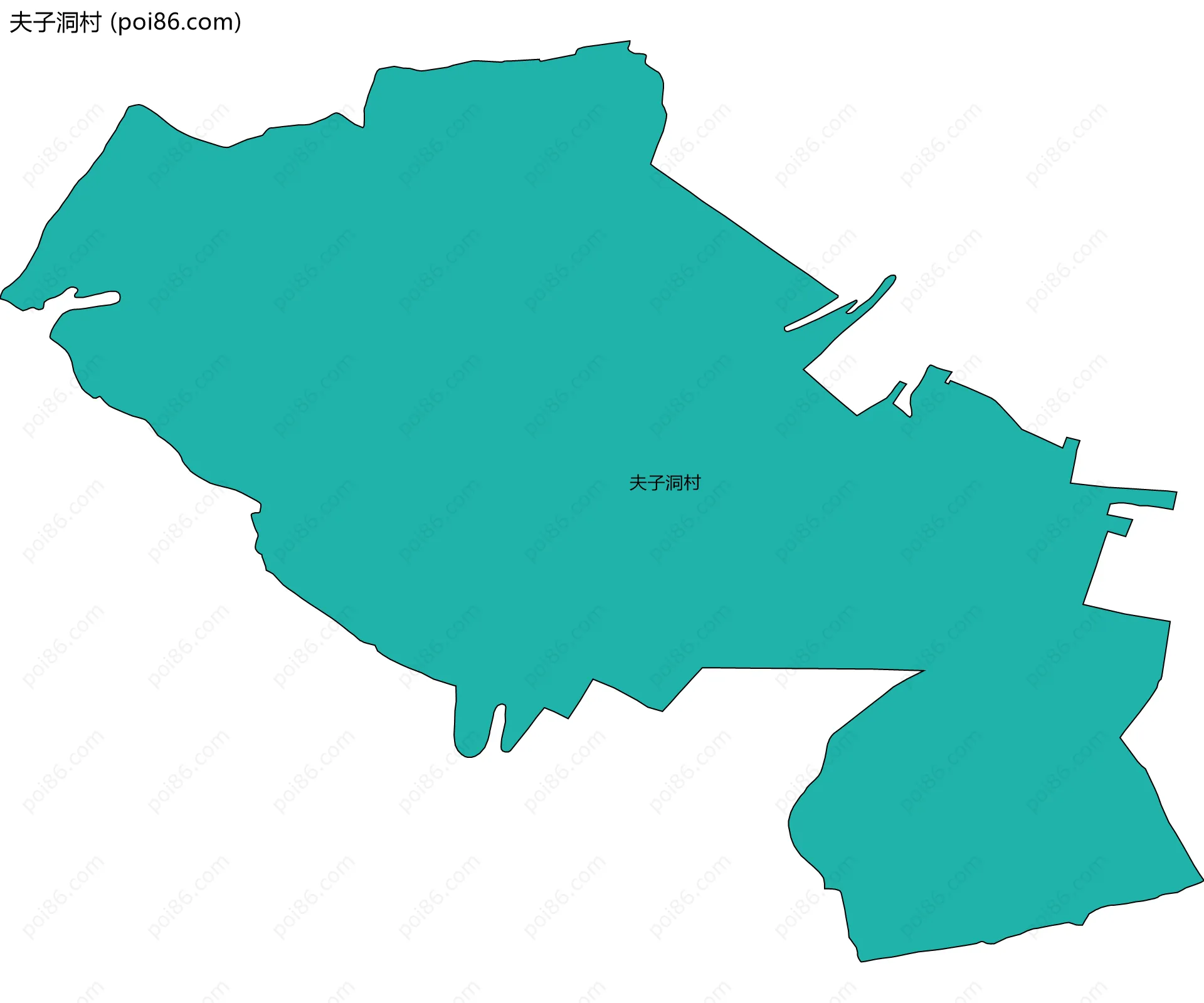 夫子洞村边界地图