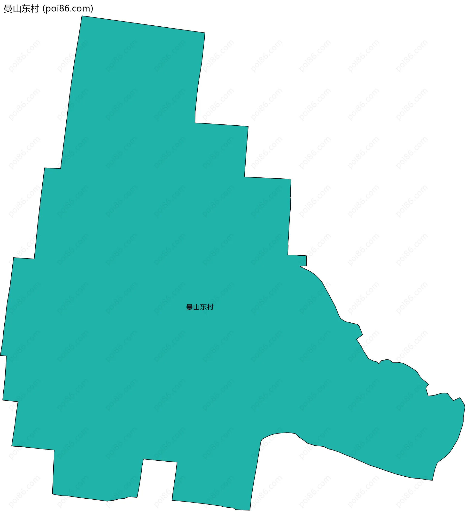 曼山东村边界地图