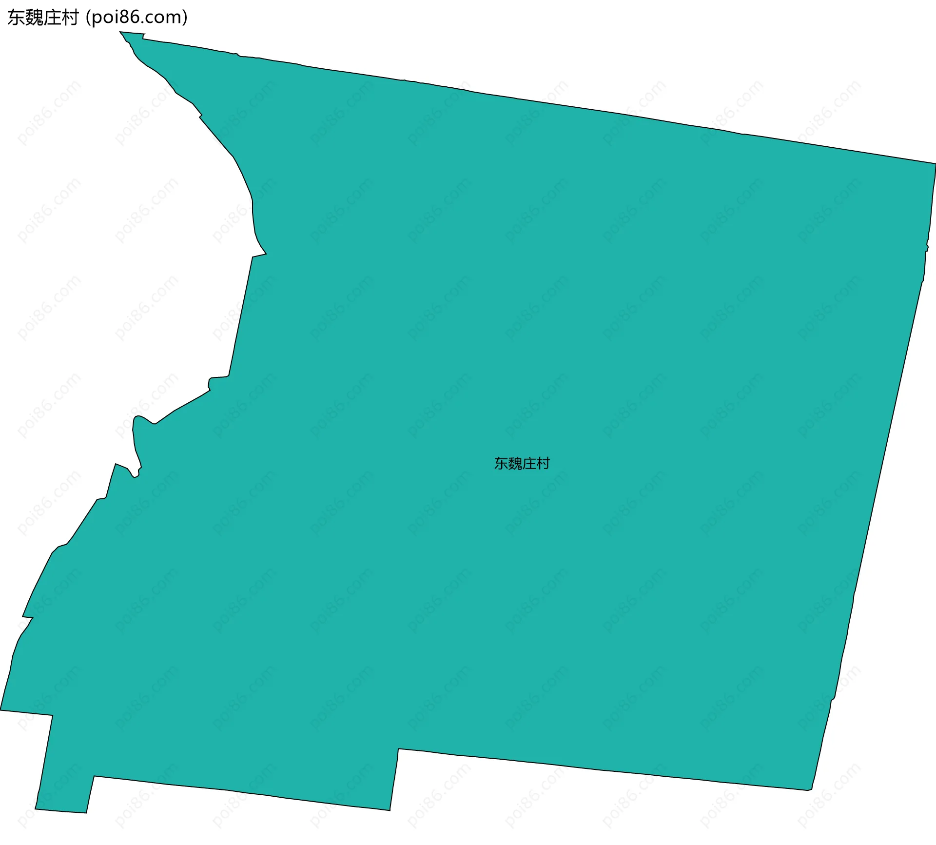 东魏庄村边界地图