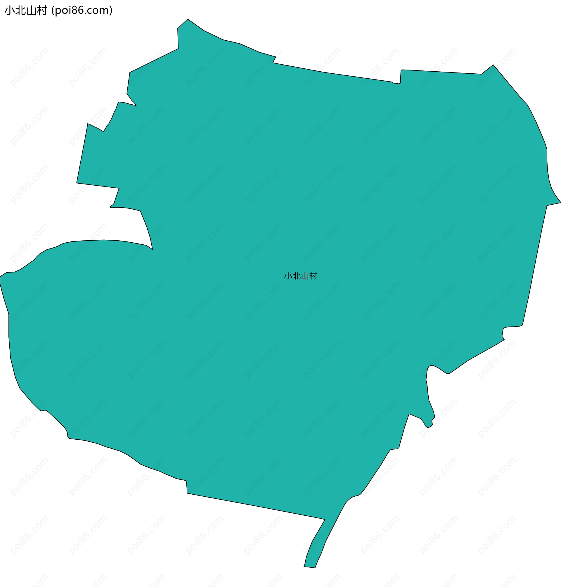 小北山村边界地图