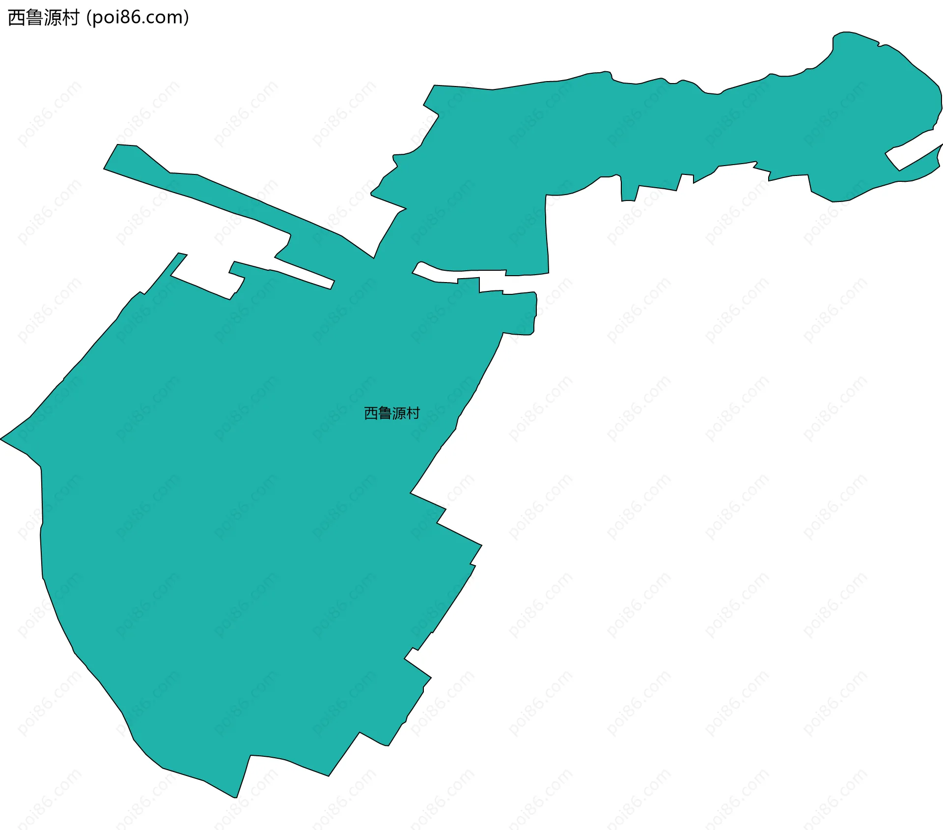 西鲁源村边界地图