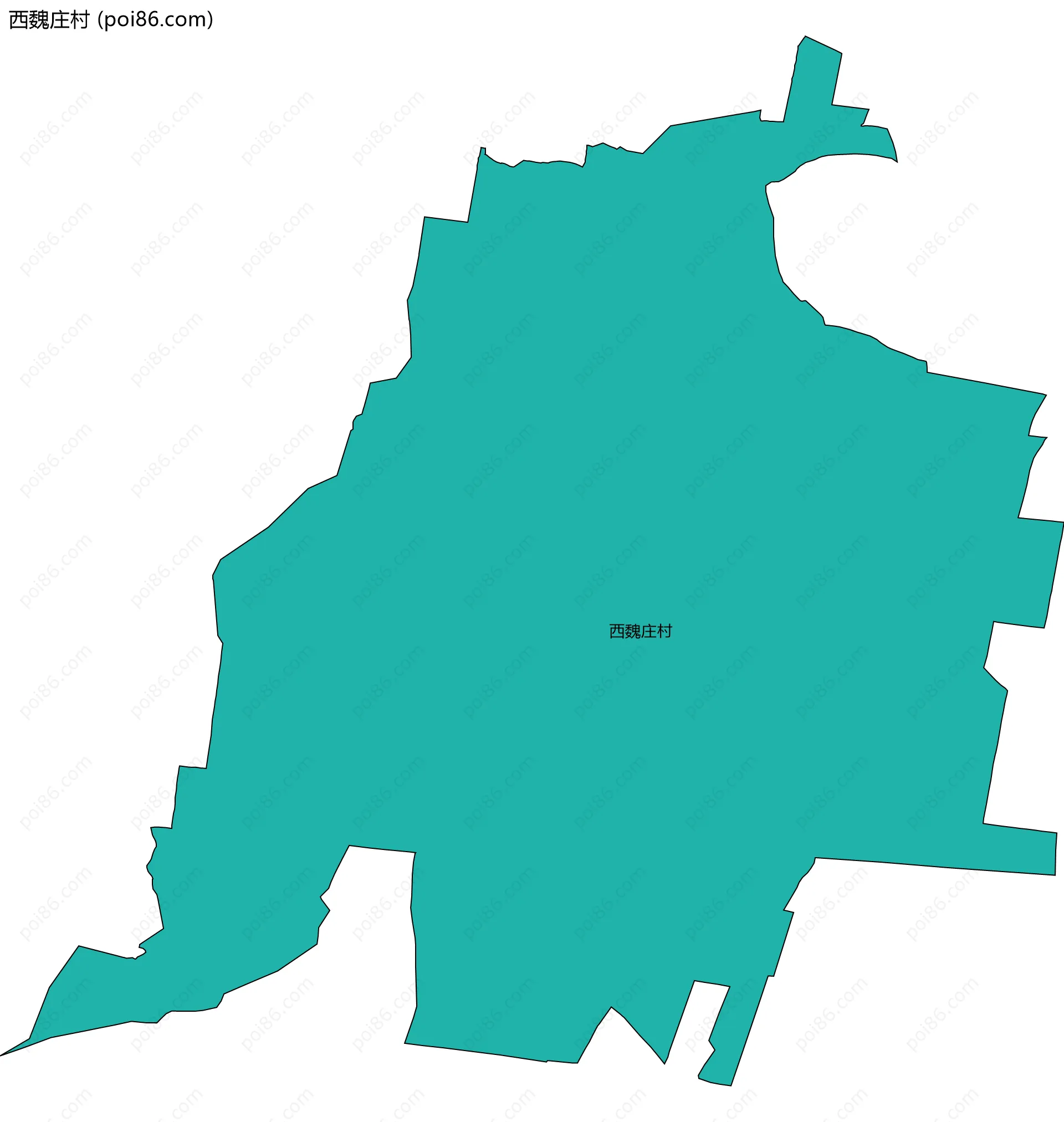 西魏庄村边界地图