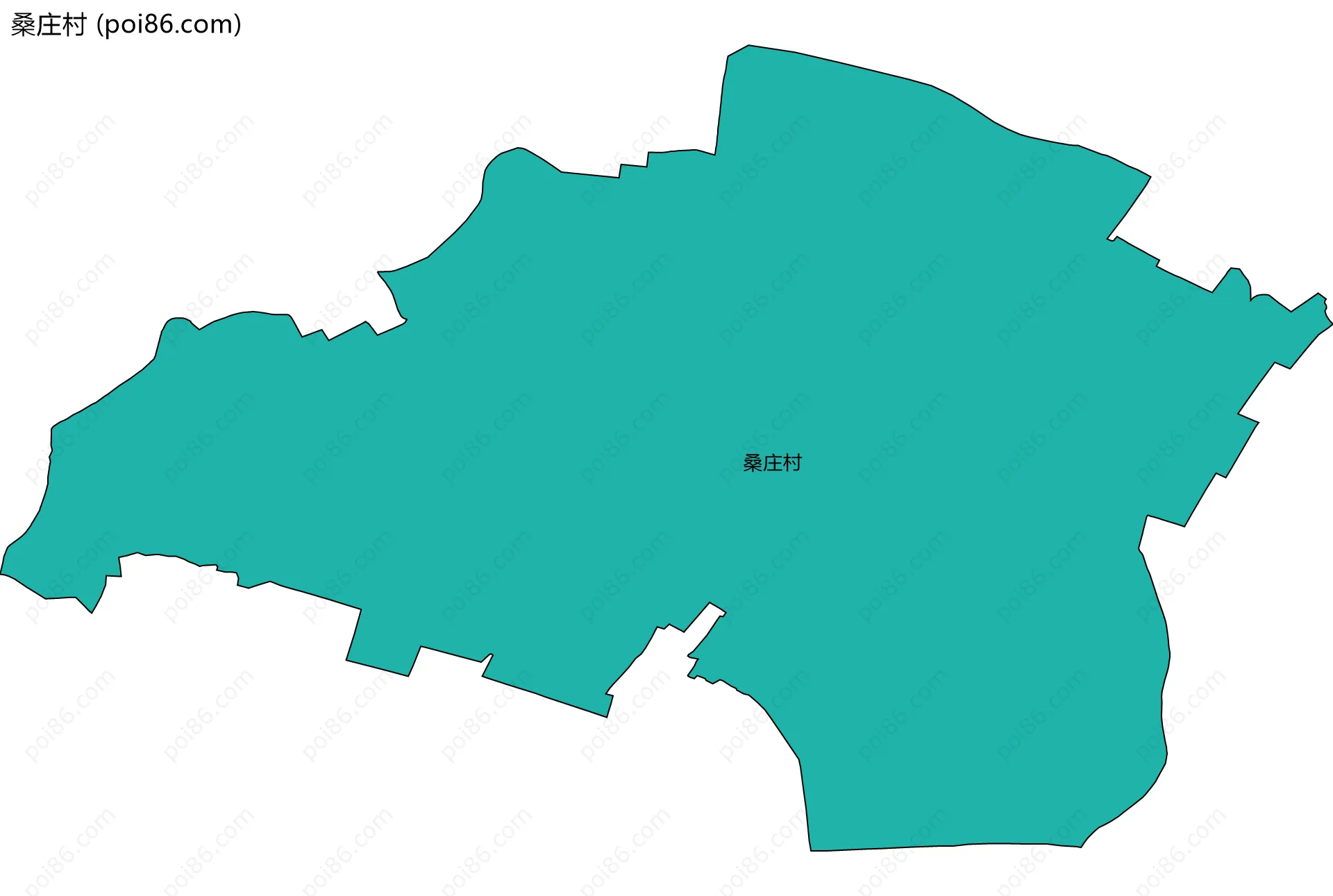 桑庄村边界地图