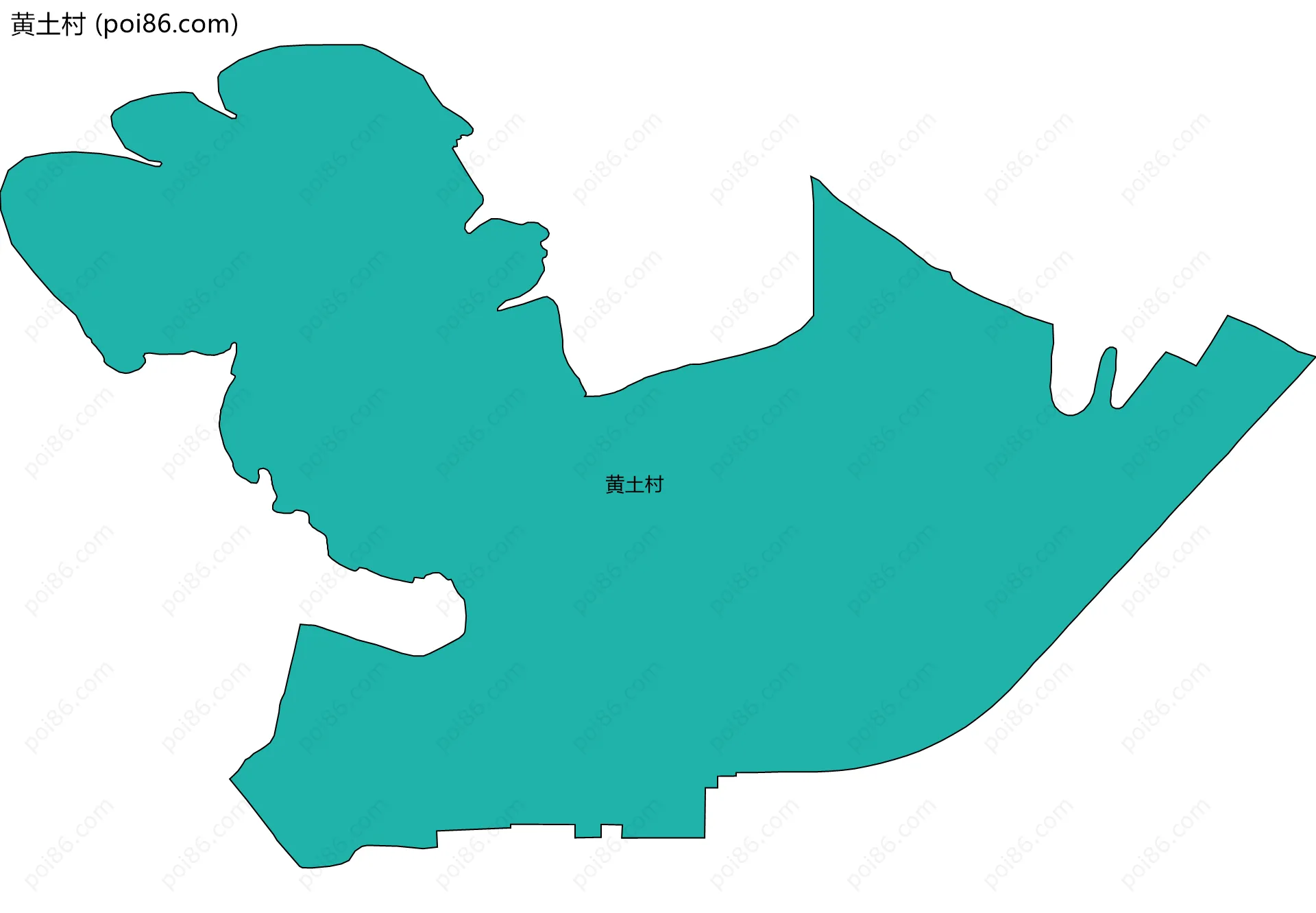 黄土村边界地图