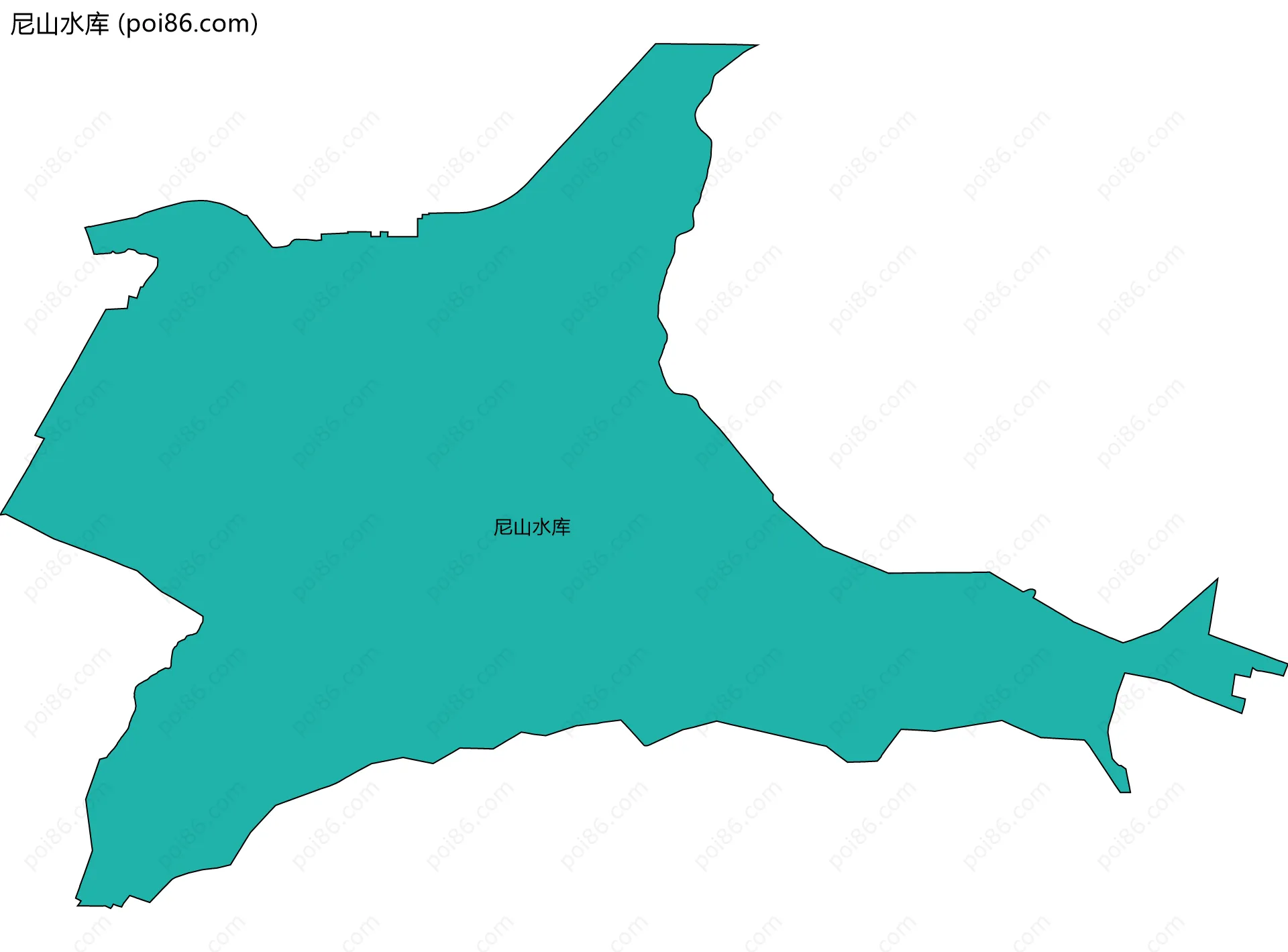 尼山水库边界地图