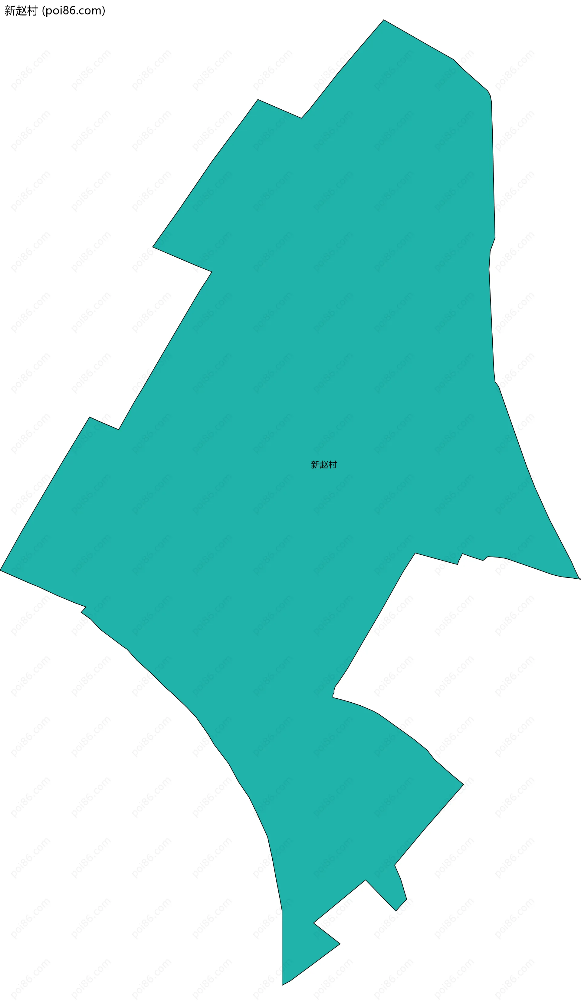 新赵村边界地图