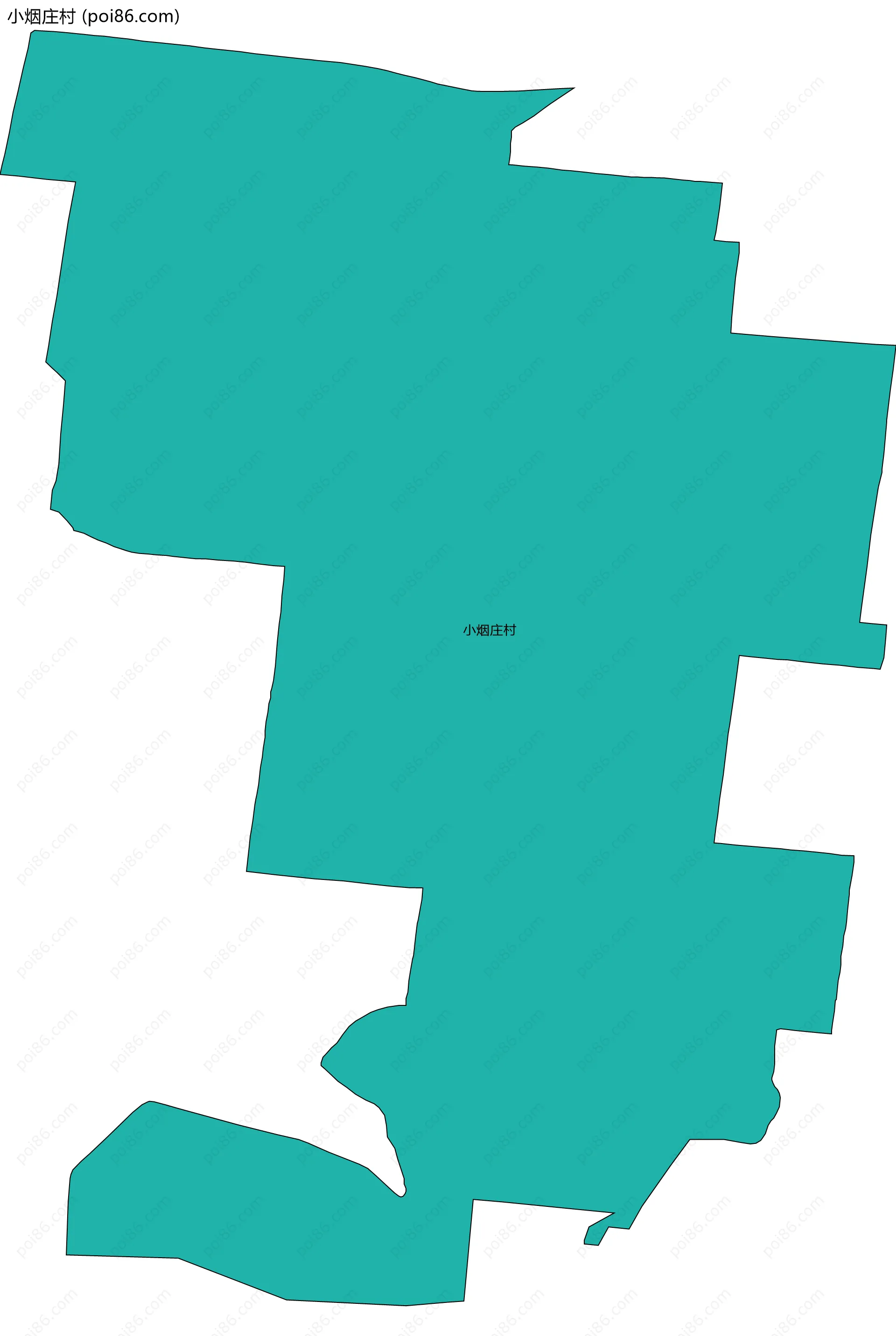 小烟庄村边界地图