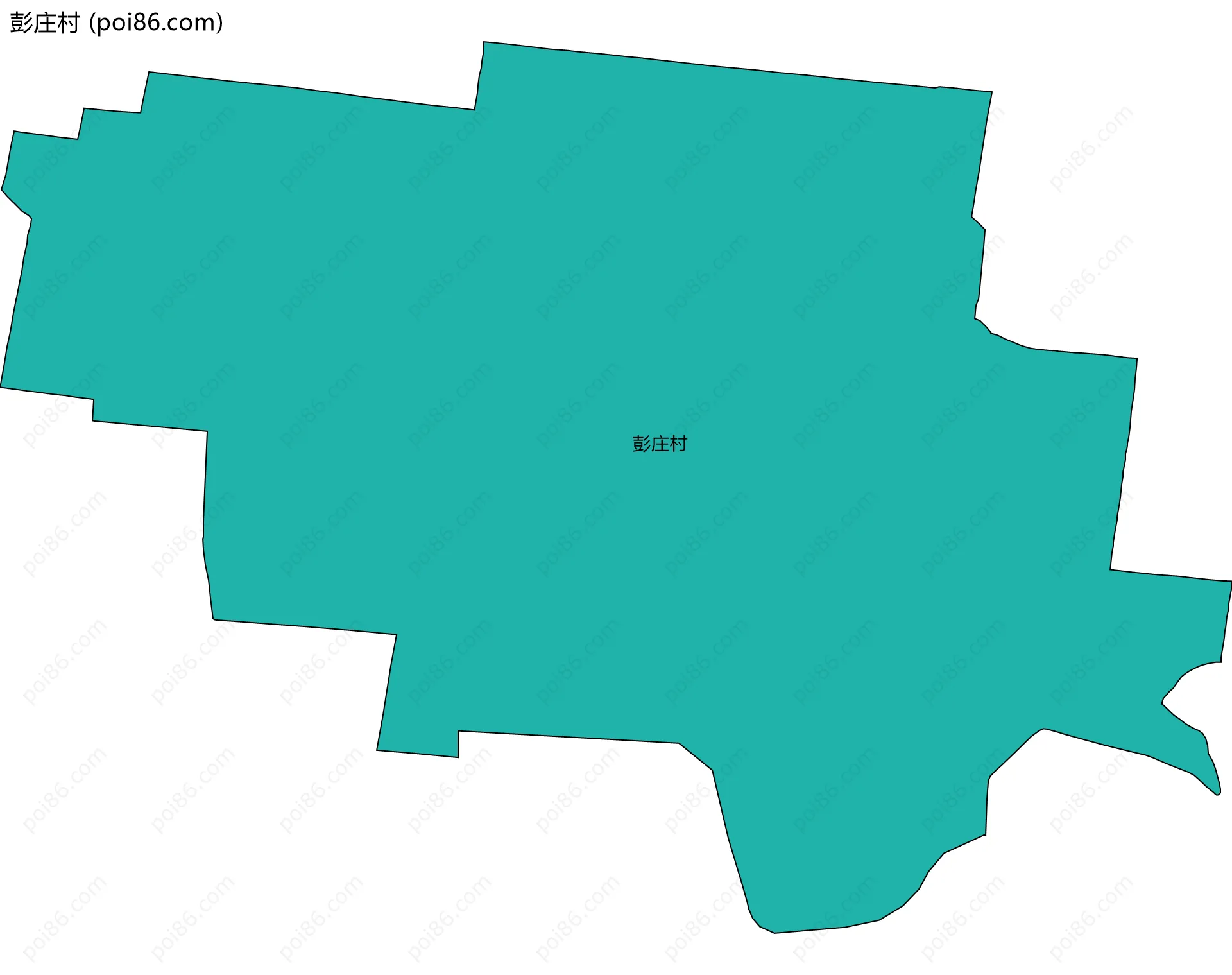 彭庄村边界地图