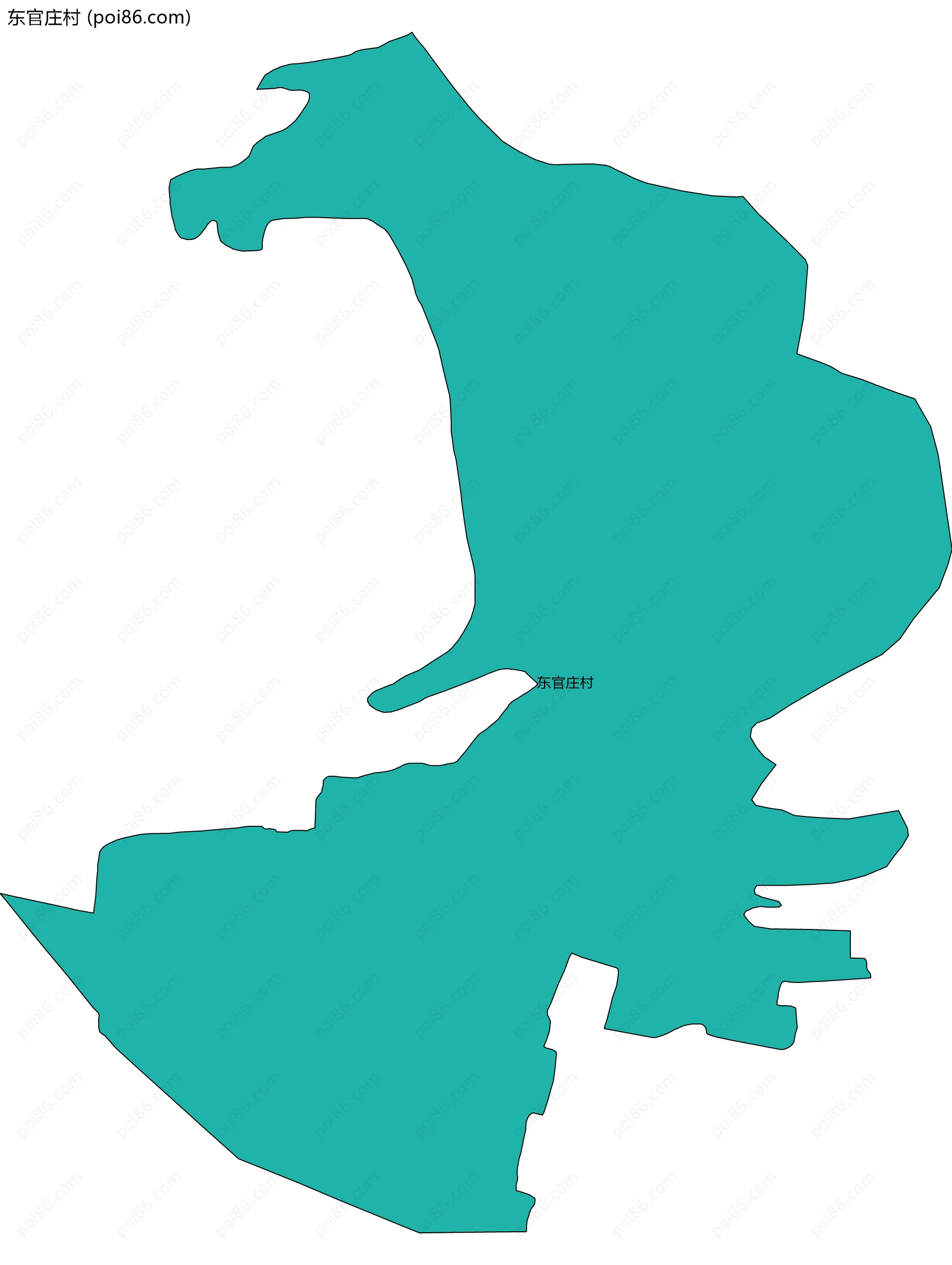 东官庄村边界地图