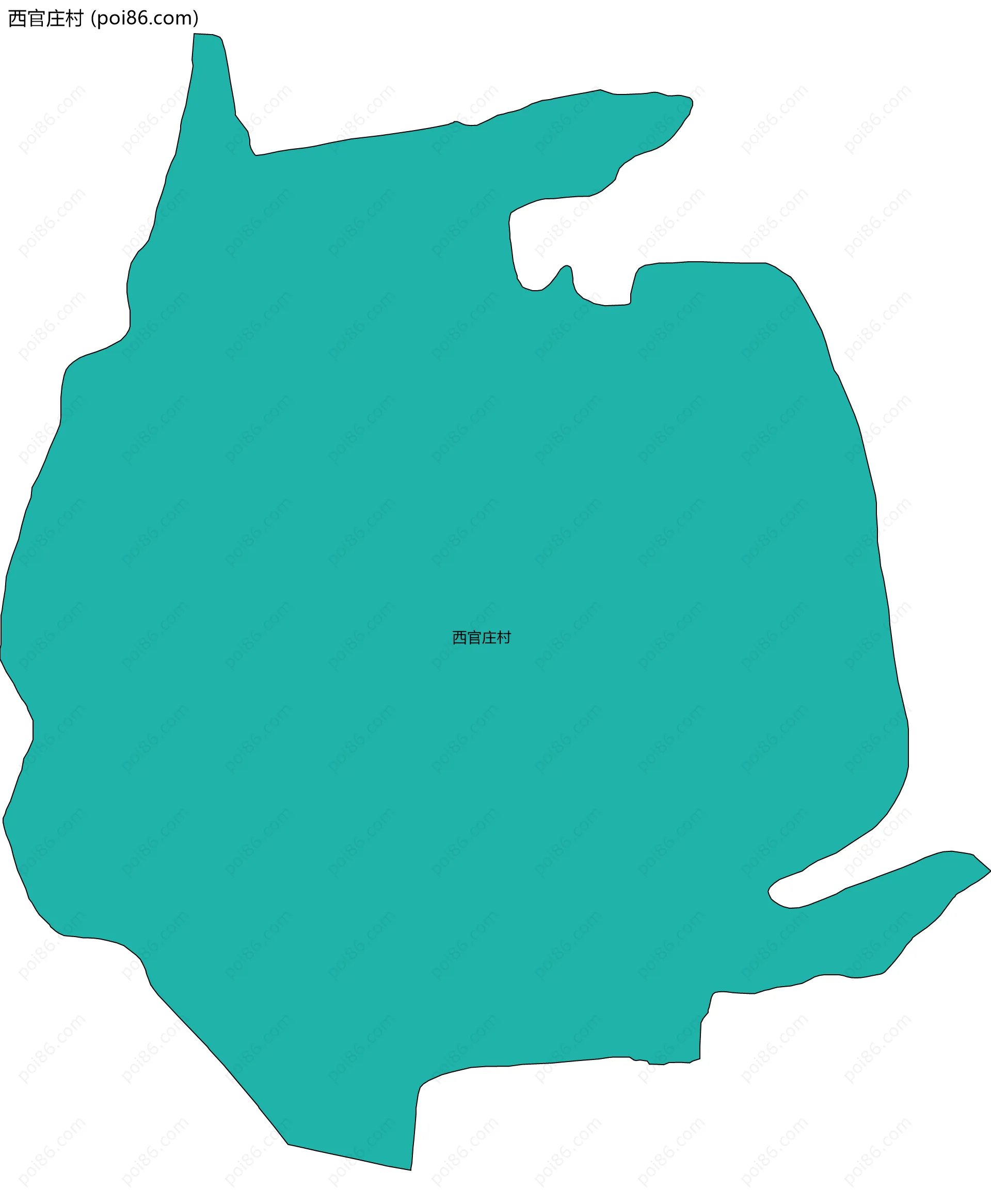 西官庄村边界地图