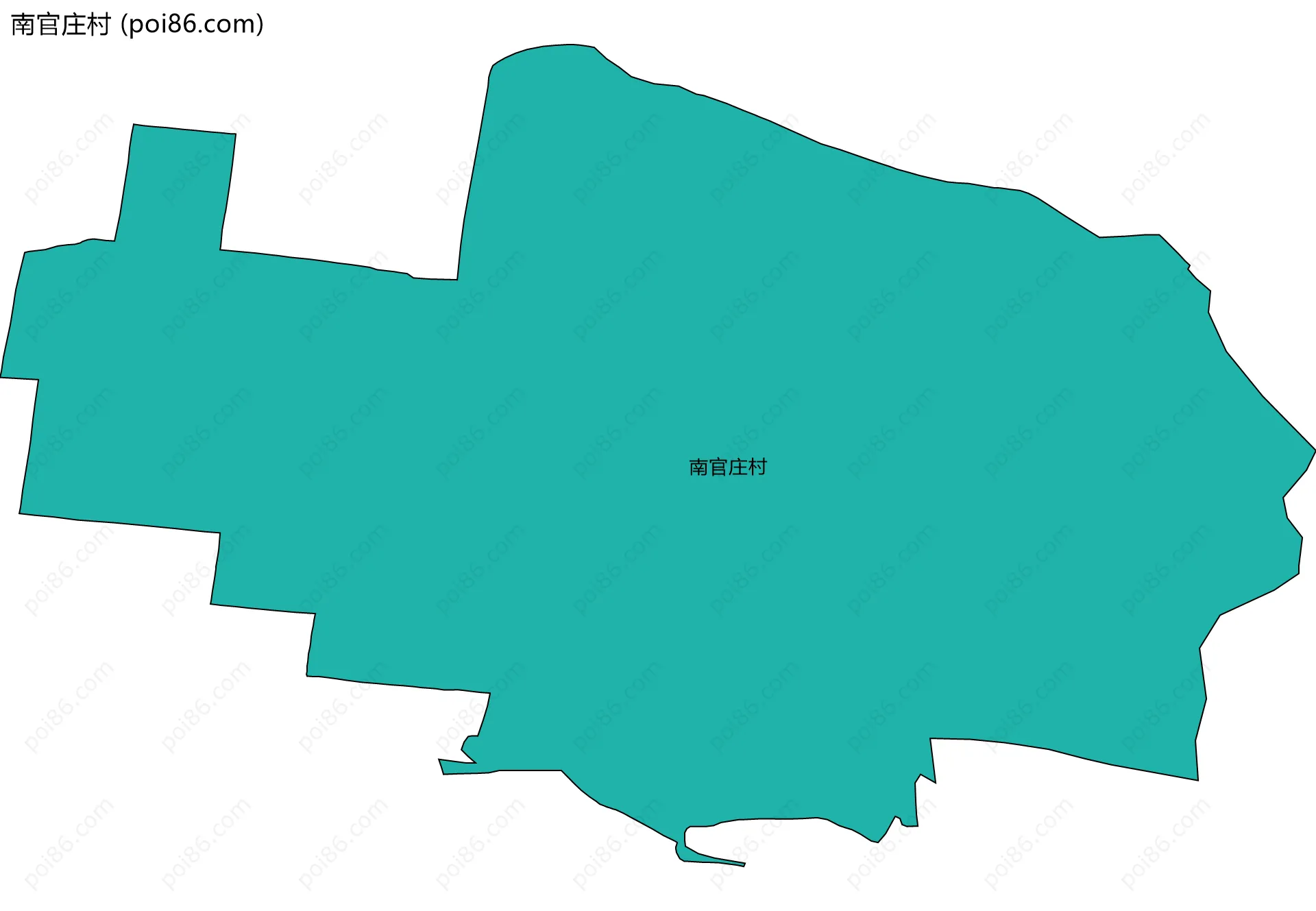 南官庄村边界地图