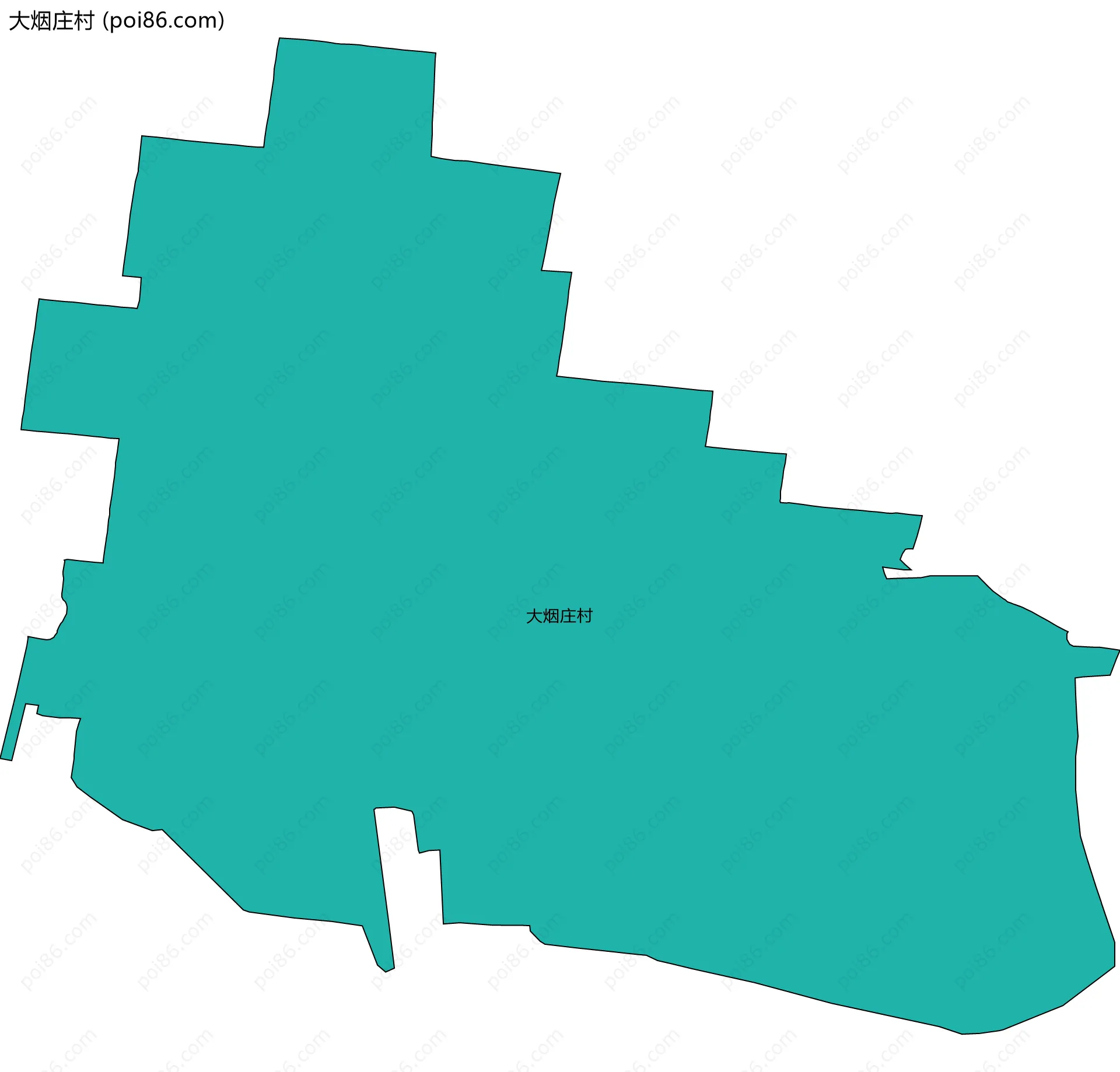 大烟庄村边界地图