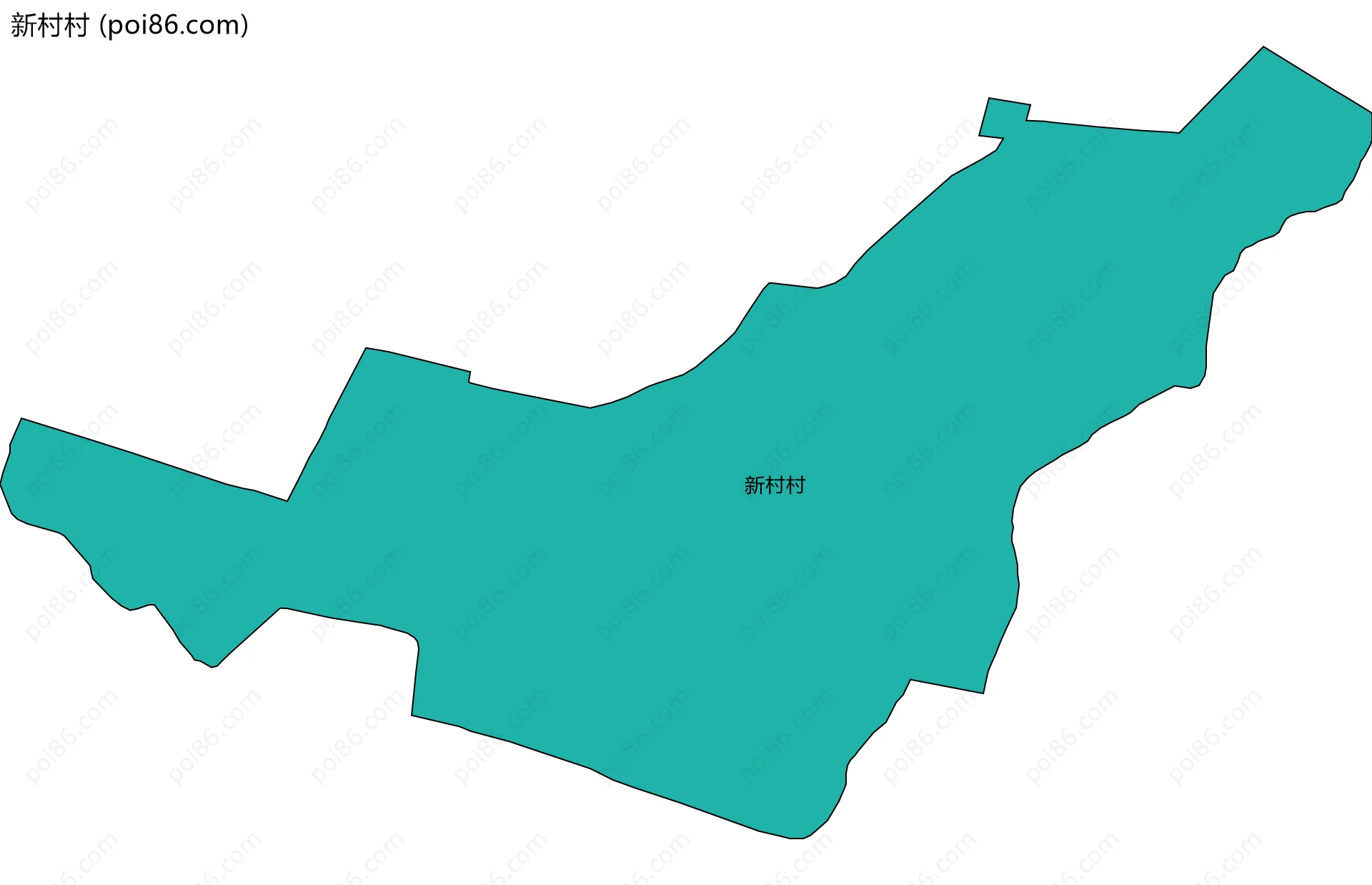 新村村边界地图