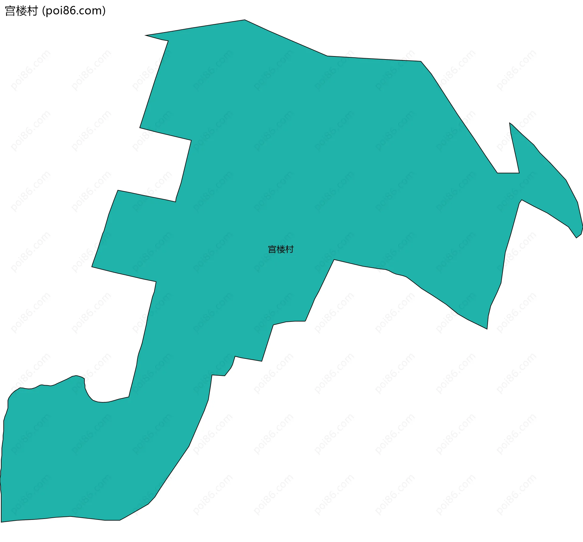 宫楼村边界地图