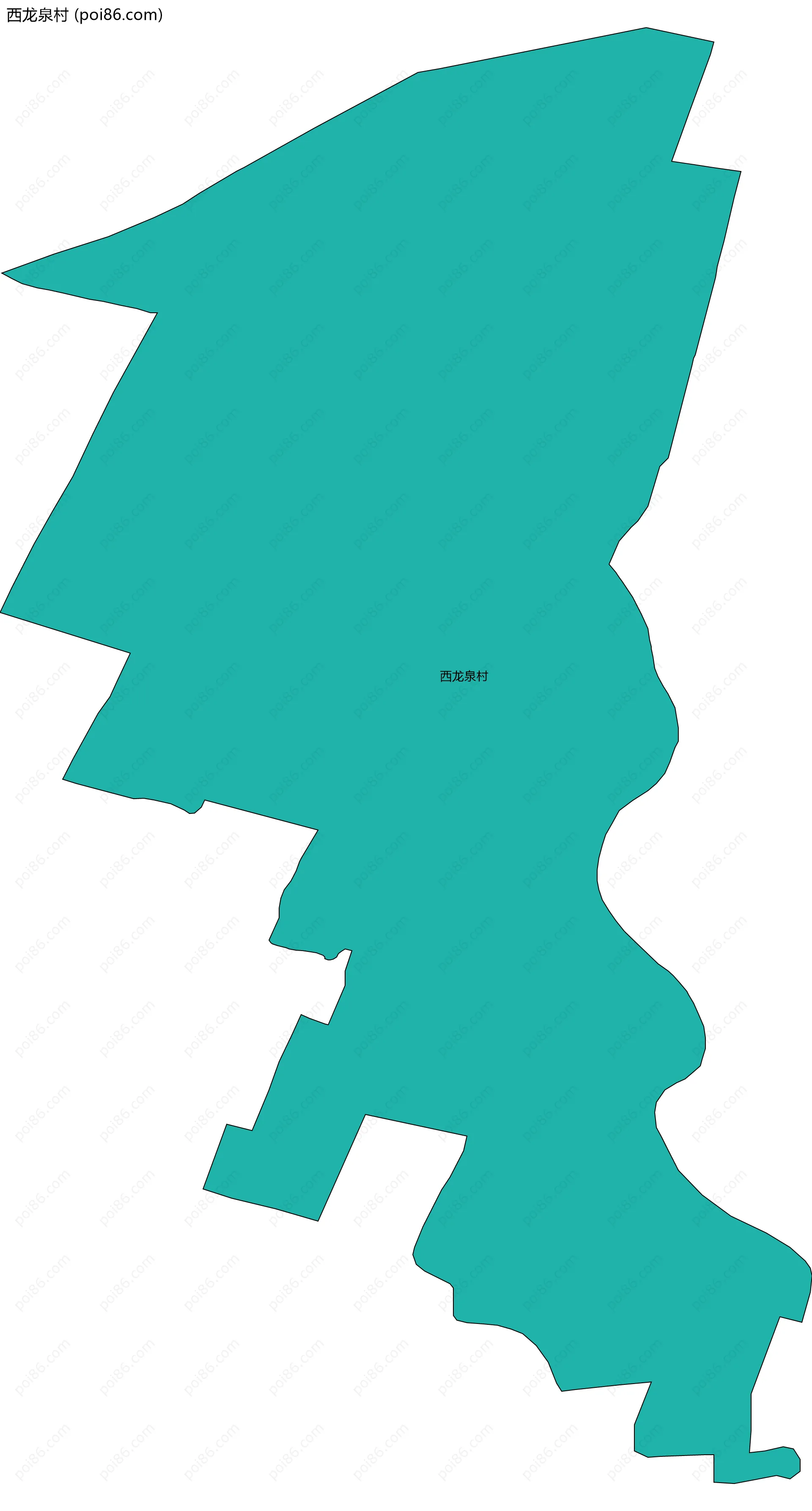 西龙泉村边界地图