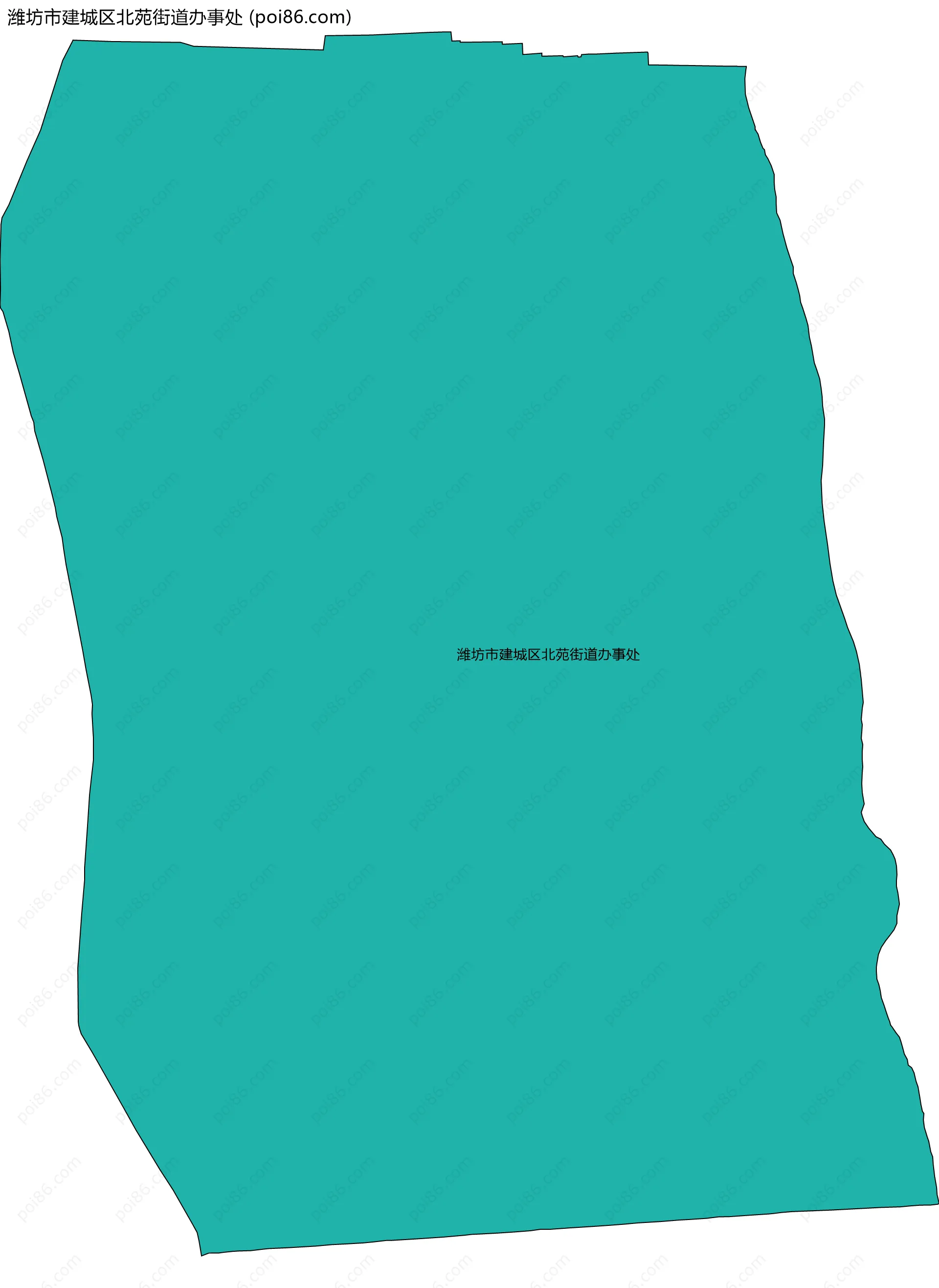 潍坊市建城区北苑街道办事处边界地图