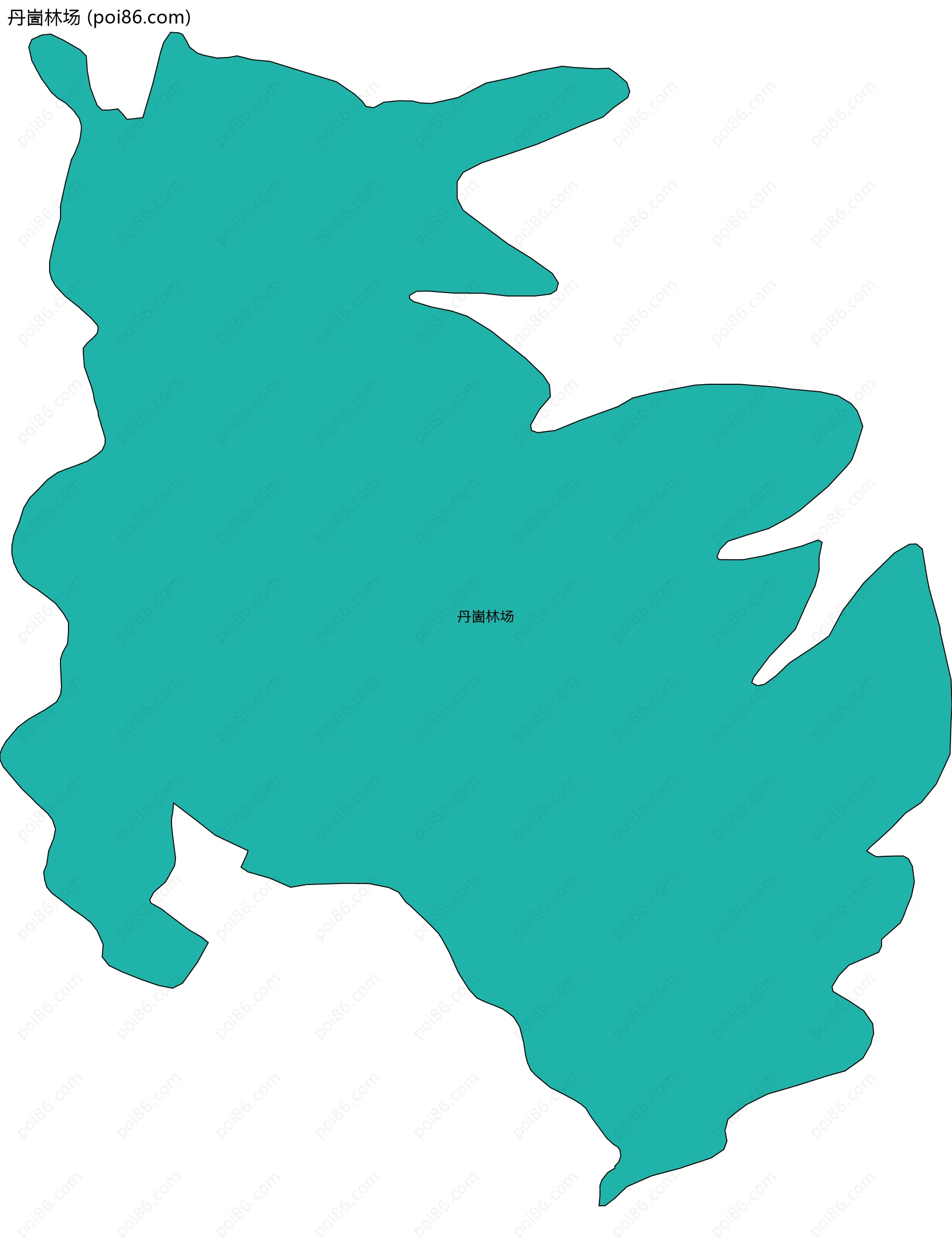 丹崮林场边界地图